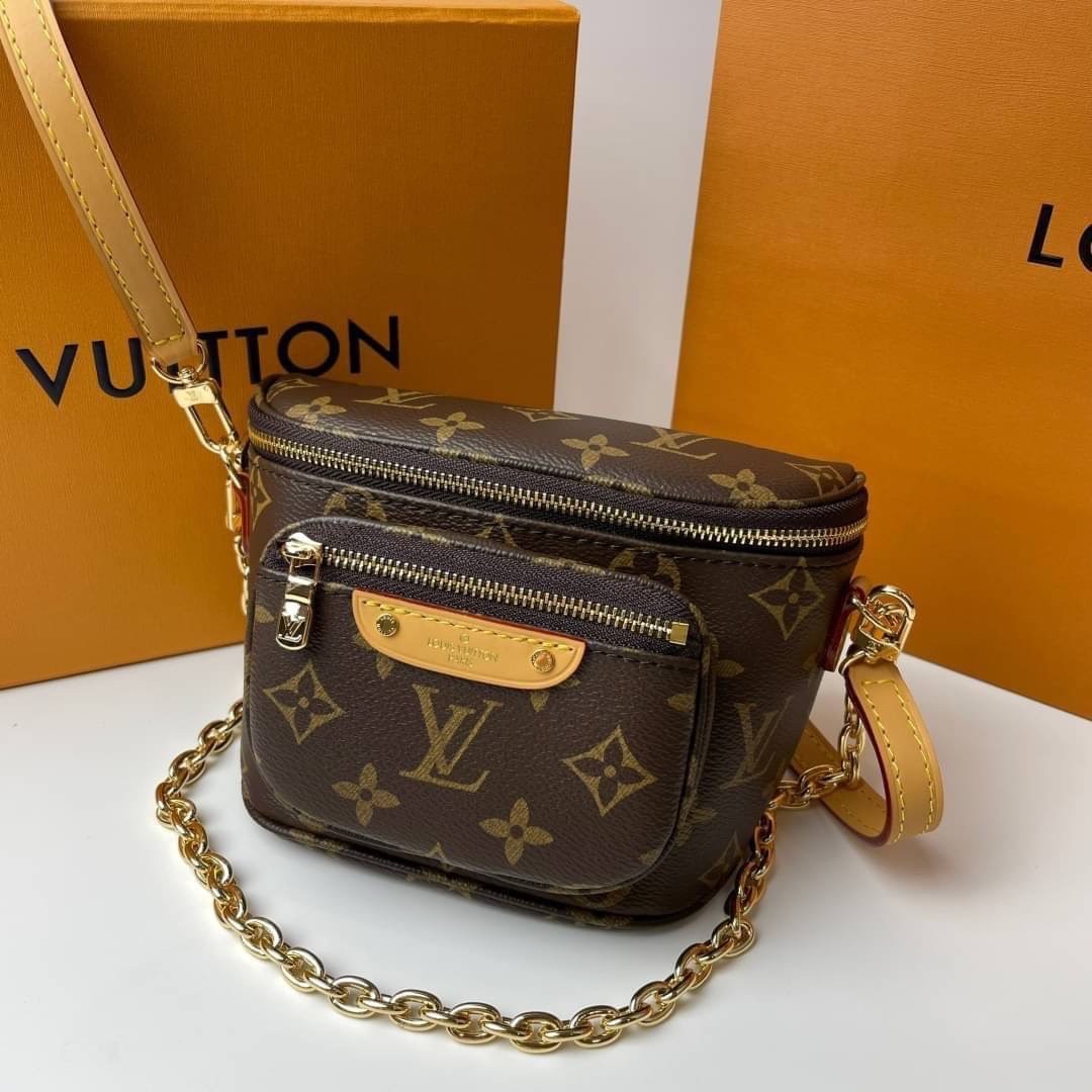LV Mini Bumbag Monogram / LV BAG พร้อมส่งที่ไทย ท็อปออริ กระเป๋าสะพายไซส์มินิ แบบคาดอก คาดเอว สะพายข้างได้ แคนวาสดีมาก พิมพ์ลายคมชัด ทรงสวยเป๊ะ