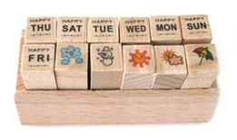mini wooden DIY diary stamp