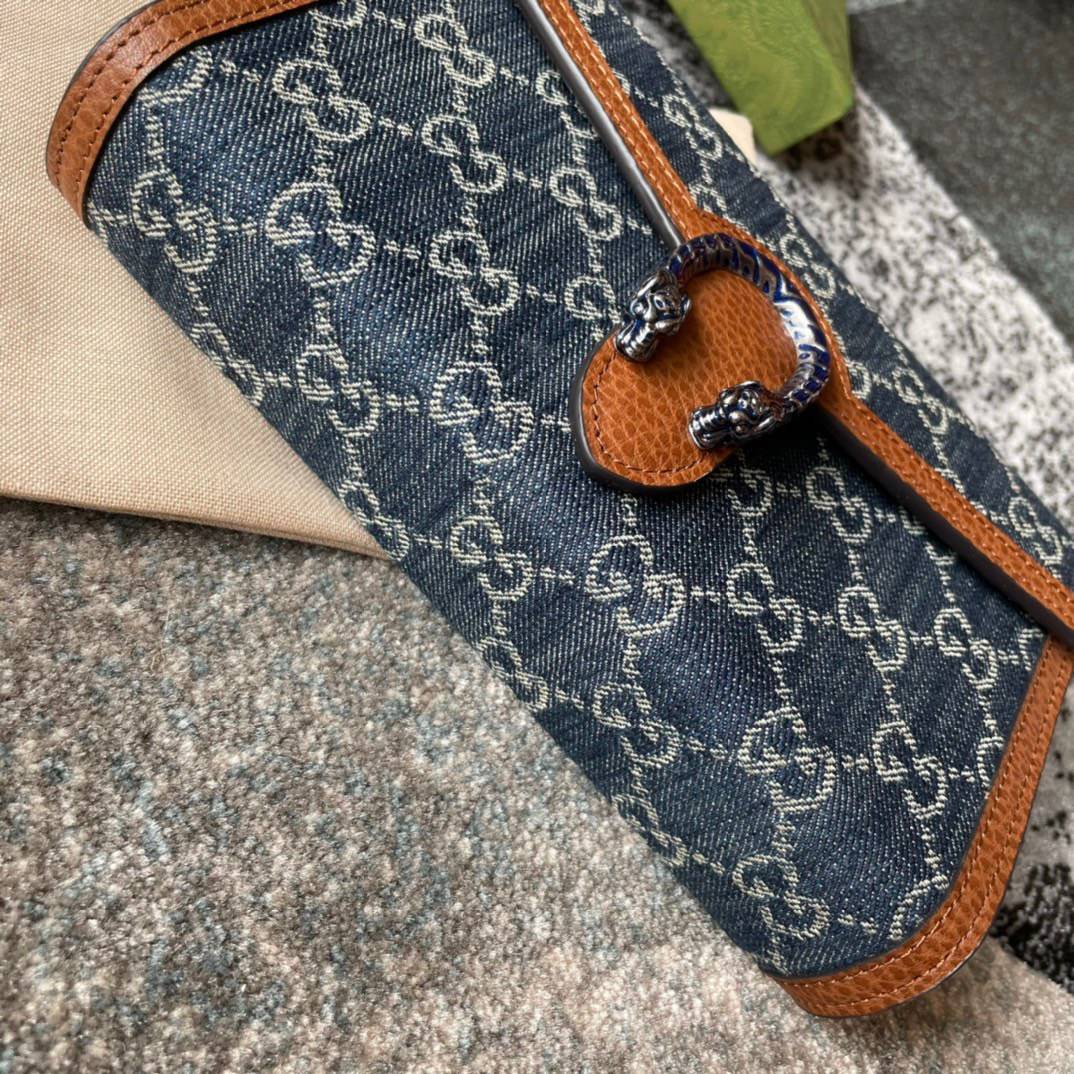หนังแท้ Gucci Dionysus Mini Chain Bag In GG Jacquard Denim / Gucci Denim Dionysus / Gucci Dionysus Woc พร้อมส่งที่ไทย เกรดเทพออริจินอล กระเป๋าสะพายข้างเดนิมสลับหนังแท้เกรดดีที่สุด เกรดหนังดีที่สุดยิ่งใช้หนังยิ่งสวย โทนสีน่าใช้มากก มาในดีไซน์คลาสสิคเรียบหร