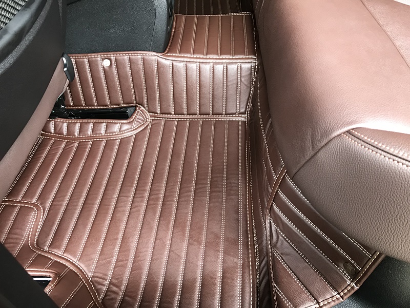 พรมปูพื้นรถยนต์5D BMW X1 F48 (2016-2020) สีน้ำตาล เต็มคัน รวมแผ่นท้าย ปิดเบาะ 6ชิ้น