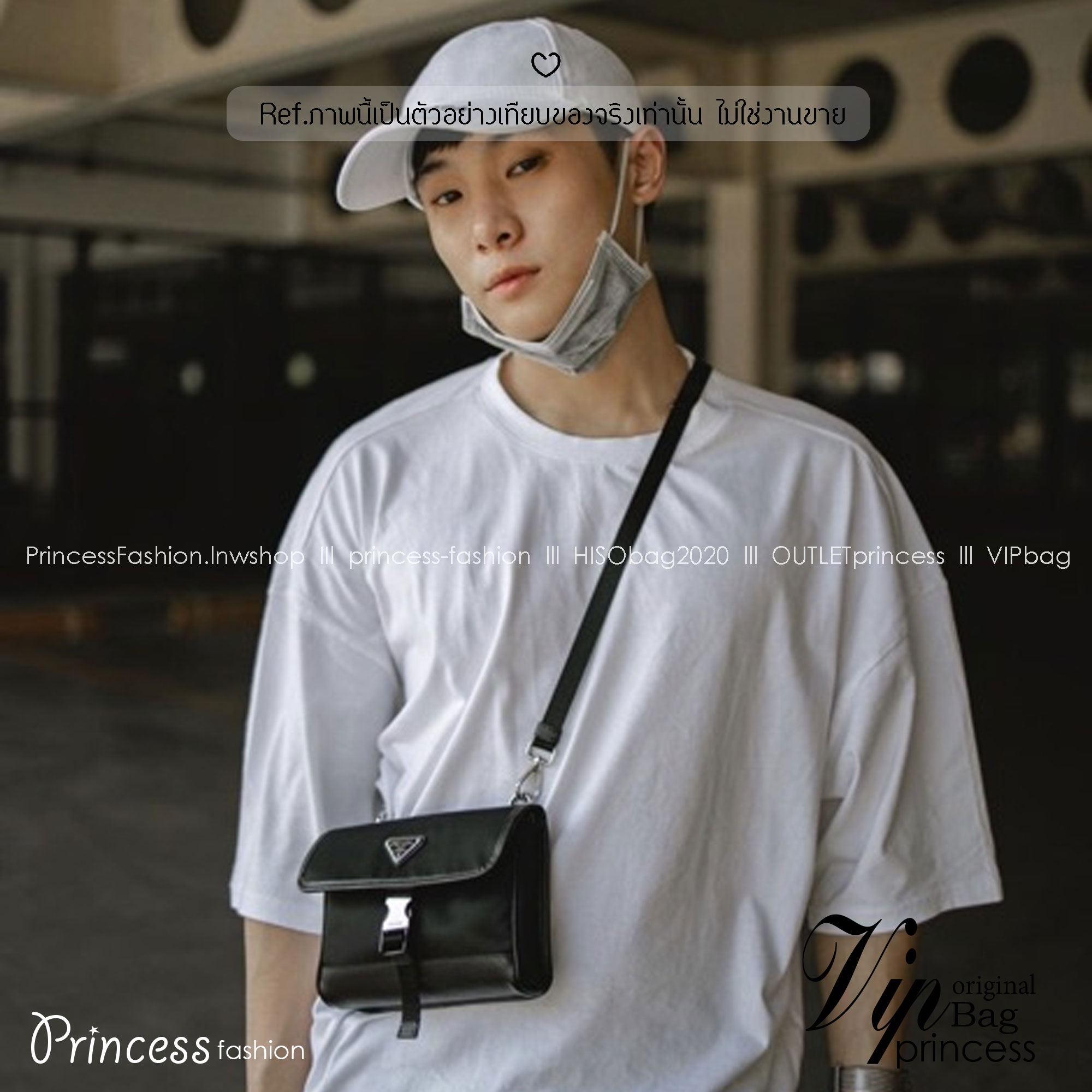 Prada Re-Nylon and Saffiano leather smartphone case กระเป๋าสะพายทรงเคสสมาร์ทโฟน รุ่นยอดนิยมใช้ได้ทั้งชายหญิง คล้องคอได้ สะพายข้าง/ไหล่ สายสะพายถอดได้/สายปรับระดับได้