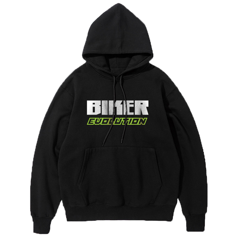 77DESIGN สกรีนเสื้อ เสื้อฮูด BIKE EVU21 ผ้าใส่สบาย