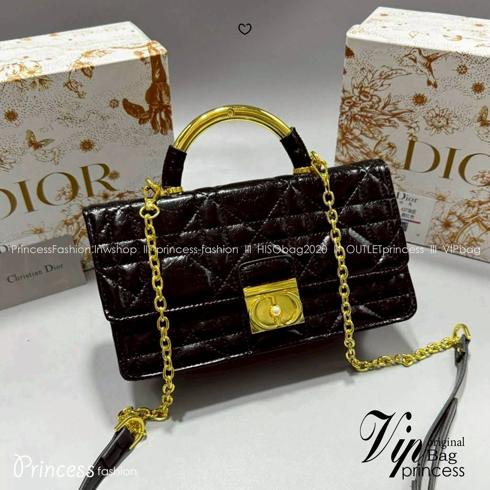 Dior Ange Bag Macrocannage CD clasp with pearl กระเป๋าถือพร้อมสายสะพาย ประดับตัวล็อคมุก สวยงามเหนือกาลเวลา มาแรงมาก! จึ้งมาก! สุดลัคชู