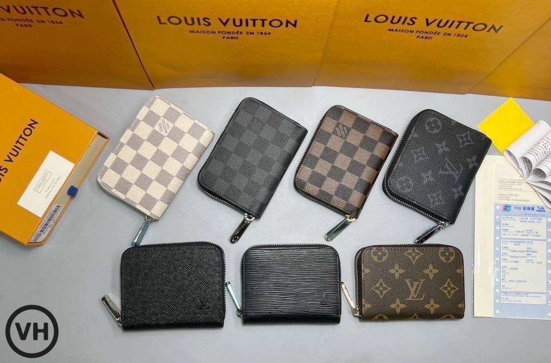 ORI หนังแท้ | LV Zippy Coin Purse / LV Short Wallet กระเป๋าสตางค์ใบสั้นกระเป๋าสตางค์ซิปรอบ 🤍 เกรดออริจินอล