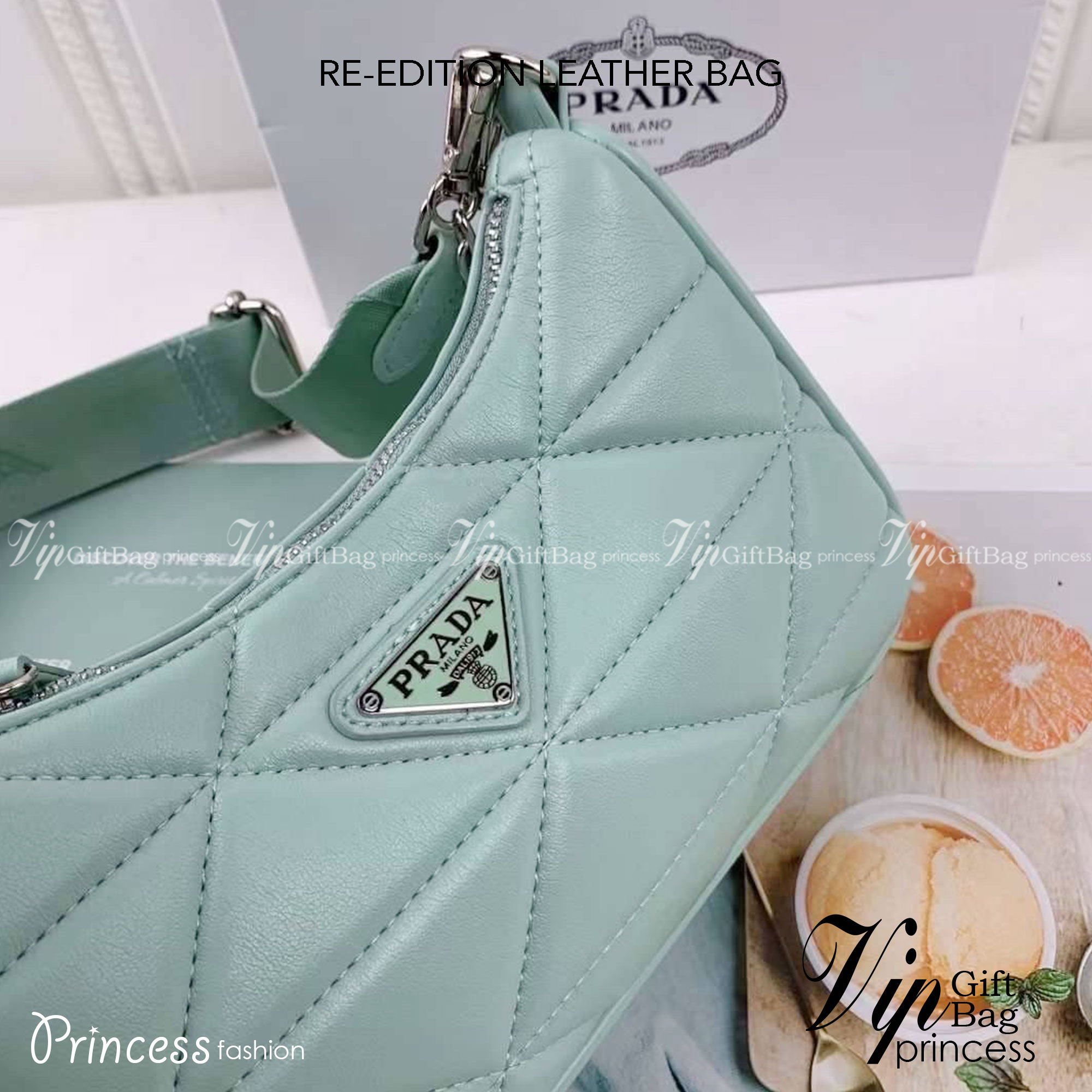 PRADA RE-EDITION LEATHER BAG กระเป๋าสะพายงานหนังซอฟ ไอเท็มสุดปัง ที่ฮิตตลอดกาลไม่ว่าจะปีไหนๆ จัดให้ครบทั้งสีขายดีและสีใหม่ล่าสุด ที่สายคุณหนูห้ามพลาด!!