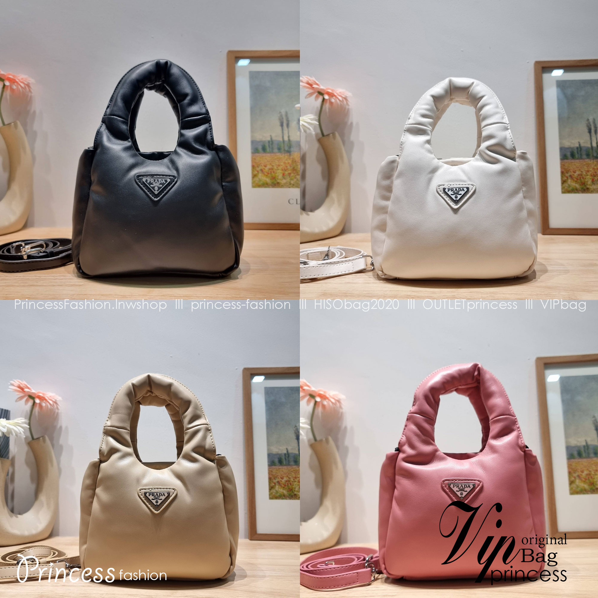 PRADA Small padded Soft nappa-leather bag พร้อมส่ง 4 สี น้องใหม่ล่าสุด กับคอลเลคชั่นที่ทำออกมาตอบโจทย์ได้ทุกไลฟ์สไตล์ **ราคาพิเศษสุดคุ้ม งานสวยเกินราคา
