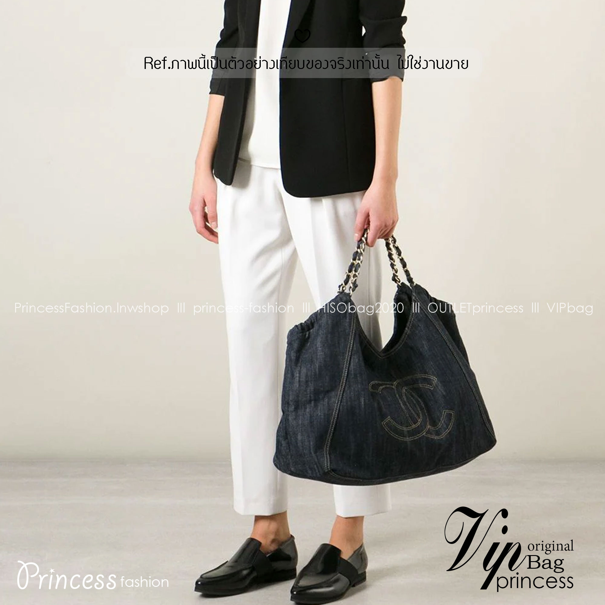 Chanel Blue Denim XL Coco Cabas Tote / CHANEL DENIM SHOULDER BAG กระเป๋าทรงช็อปปิ้งโท้ทใบใหญ่ เอาใจสาวๆสายแบกกันค่ะ กับรุ่นยีนส์ สุดวินเทจ 🧡 เกรดท็อปไฮเอน ใช้งานต่างประเทศได้