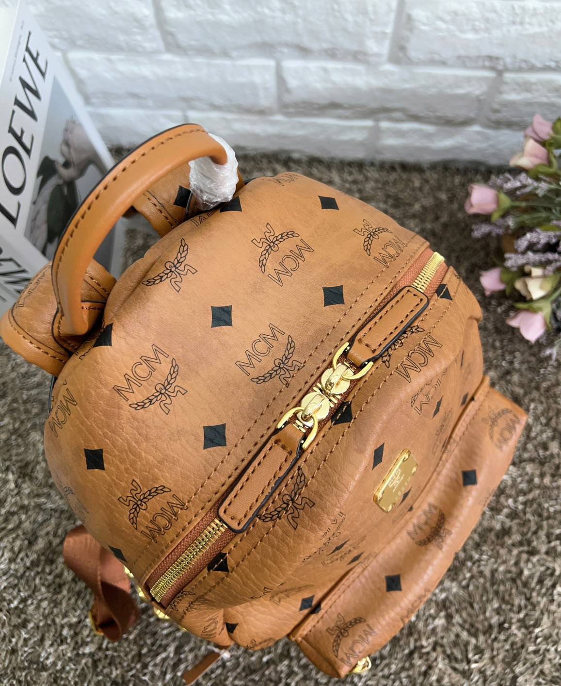 M.C.M Stark Side Studs Backpack in Visetos กระเป๋าเป้คลาสสิก รุ่นที่สามารถใช้งานได้ตลอดทั้งวันและได้ทั้งชาย/หญิง 🧡เกรดท็อปออริ เทียบแท้ 1:1 เกรดดีสุด ใช้งานต่างประเทศได้