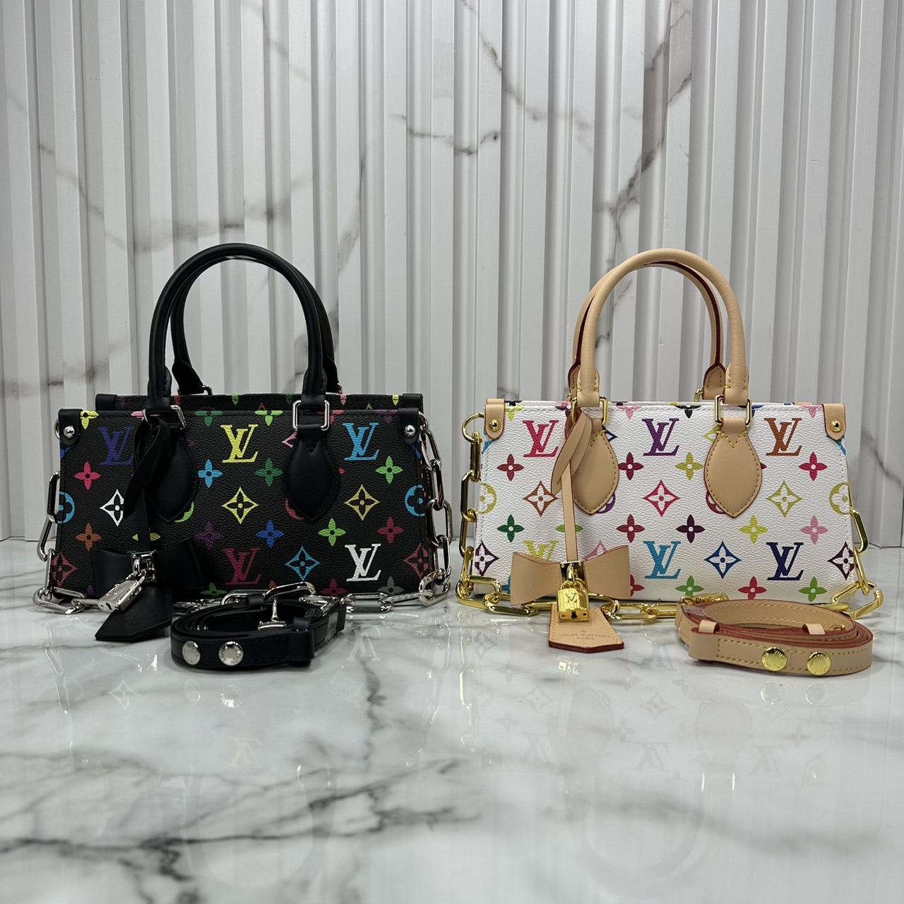 ORI หนังแท้ | LV x TM bolsa OnTheGo East West Multicolor กระเป๋าสะพายทรงโท้ทที่ใครเห็นต้องเป็นหลงรัก คอลใหม่ดีไซน์เฉดสีสันสดใส