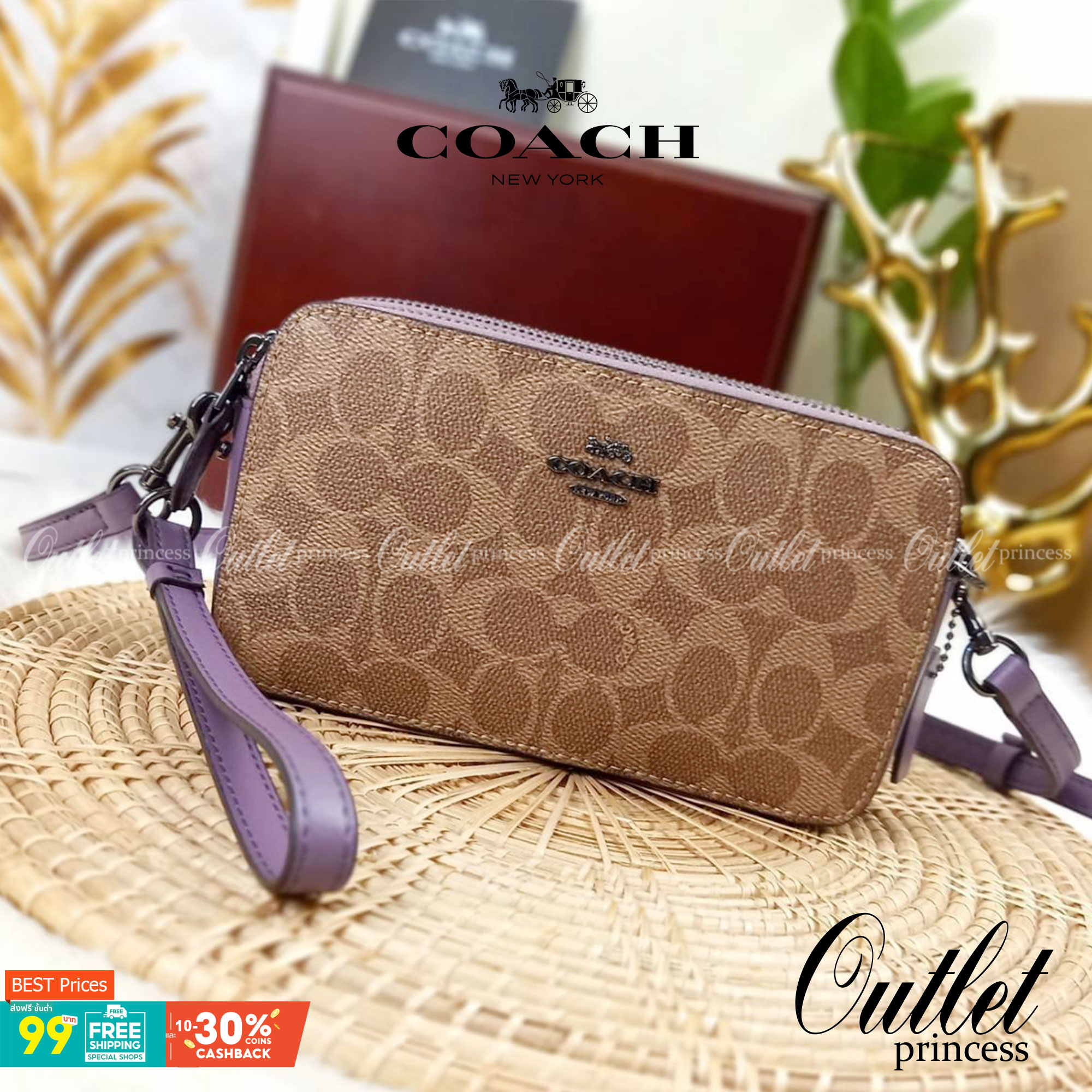 COACH KIRA CROSSBODY IN SIGNATURE CANVAS (COACH F89399)🍁เหมาะมือมาก หยิบใช้ง่ายสบายเลย🌈//รุ่นนี้ จะถือ จะคล้องมือ สะพายคลอสบอดี้ ได้หลายลุค จัดวางตามต้องการได้เลย // มีสายคล้องมือ และสายยาว สามารถถอดได้ทั้ง 2 สาย //เปิด-ปิดด้วยซิป มี2 ช่อง