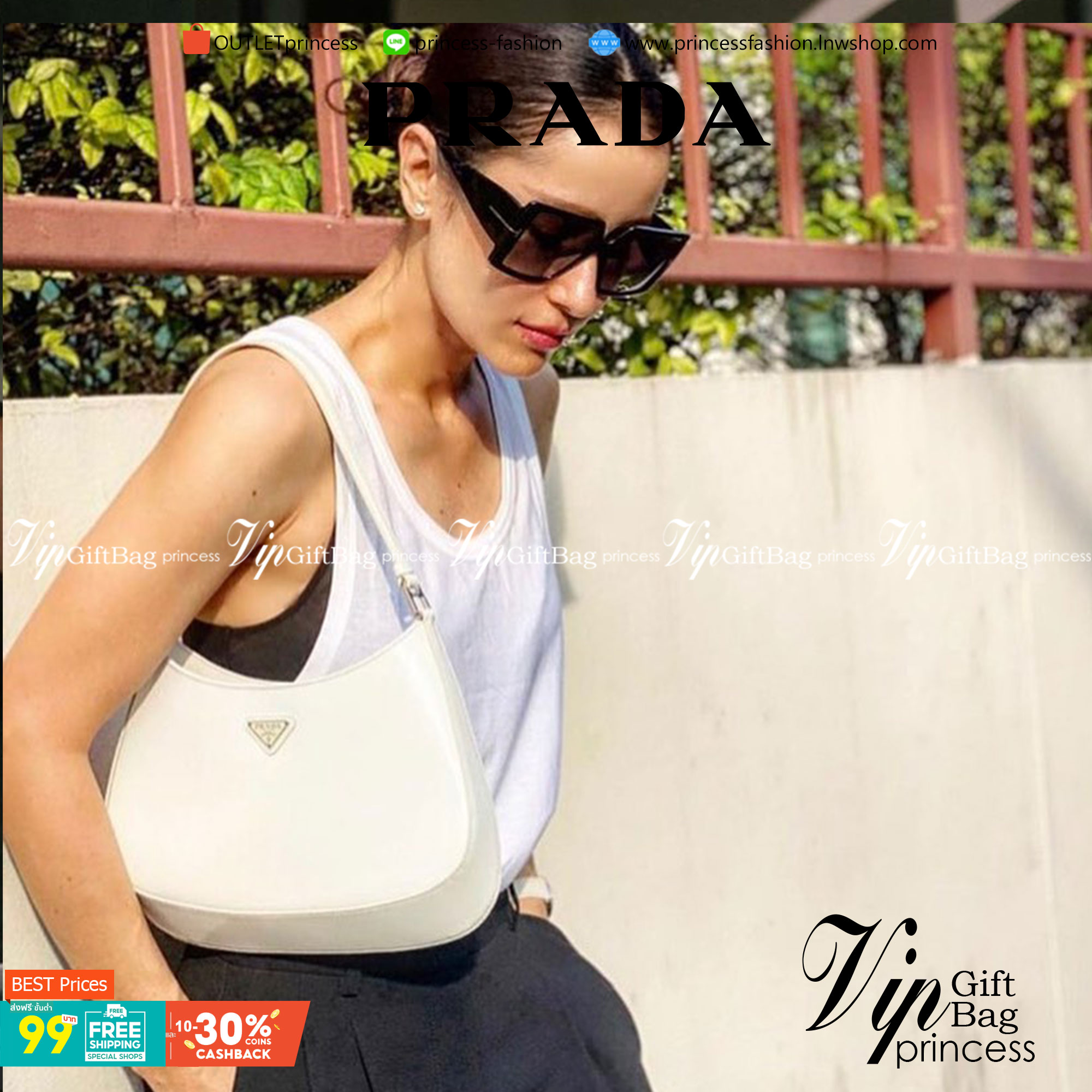 Prada Cleo brushed leather shoulder bag กระเป๋าทรงสวยยอดฮิต กับแบรนด์ PRADA งานพรีเมียมกิ้ฟท์จากแบรนด์ ทรงสะพายไหล่สวยหรูอยู่ทรง PRADA CLEO หนังเรียบดำเงาหรูสุดคลาสสิต เปิดปิดด้วยกระดุมอะไหล่เงินทั้งใบ ด้านในใส่กระเป๋าสตางค์ยาว มือถือ ของจุกจิกได้เยอะ มีป