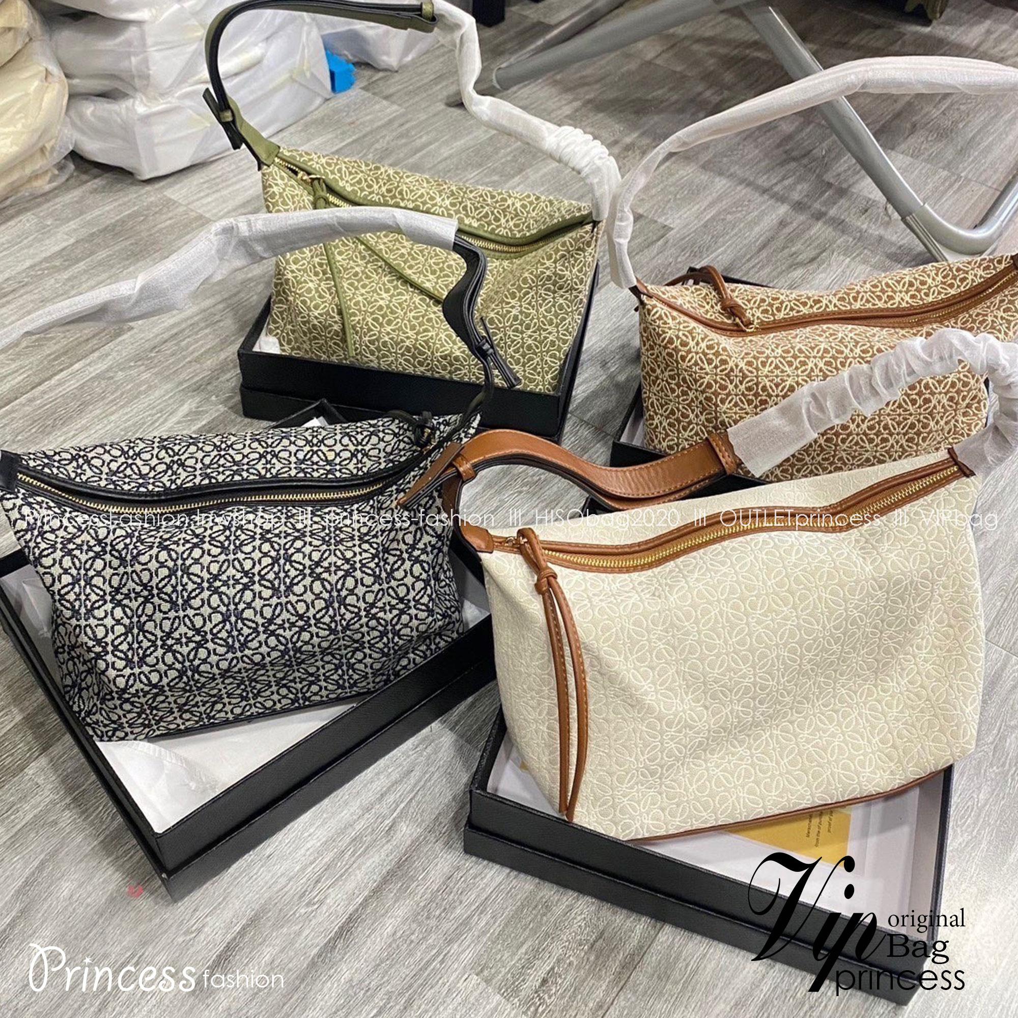 LOEWE Cubi Anagram Small Leather-trimmed Logo-jacquard / LOEWE HANDTASCHE 'CUBI ANAGRAM SMALL' HELLGRÜN คอลเลคชั่นยอดฮิต กับ 4 สีใหม่ล่าสุด กระเป๋าทรงพอช ใบกำลังสวย ดีไซน์ดีเทลน่ารัก