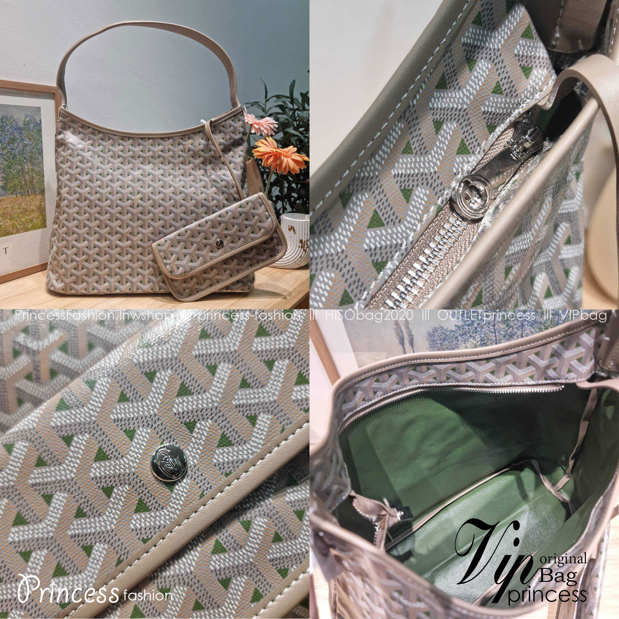 GOYARD BOHEME HOBO BAG กระเป๋าโฮโบใบใหญ่ พร้อมใบลูก มาในสีลิมิเต็ดรุ่นที่ตามหา สวยเด่นเป็นเอกลักษณ์ด้วยลวดลายตัว Y เต็มผืน