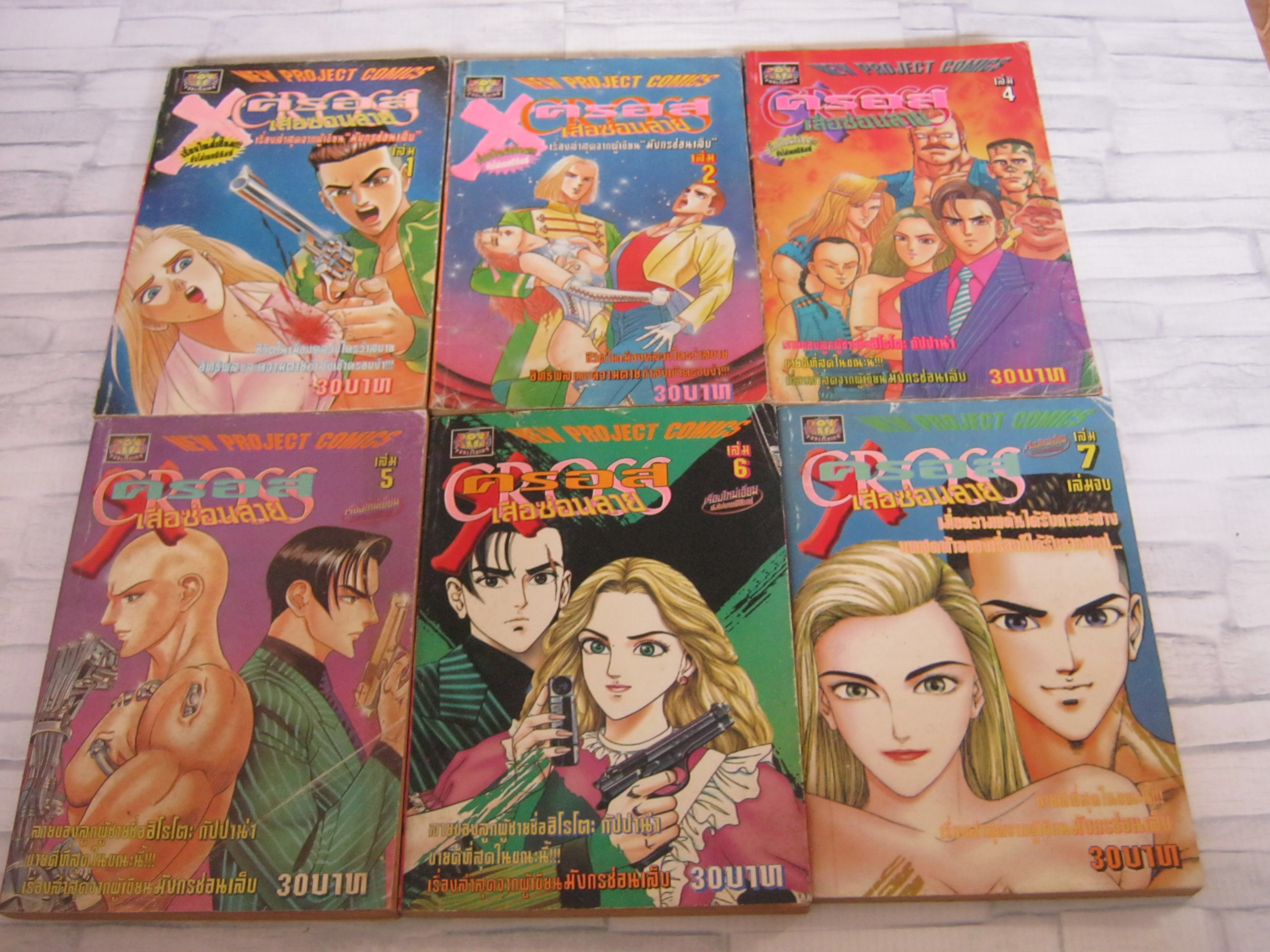 X CROSS เสือซ่อนลาย ชุด เล่ม 1,2,4,5,6,7 ( ขาดเล่ม 3 )***สินค้าหมด***