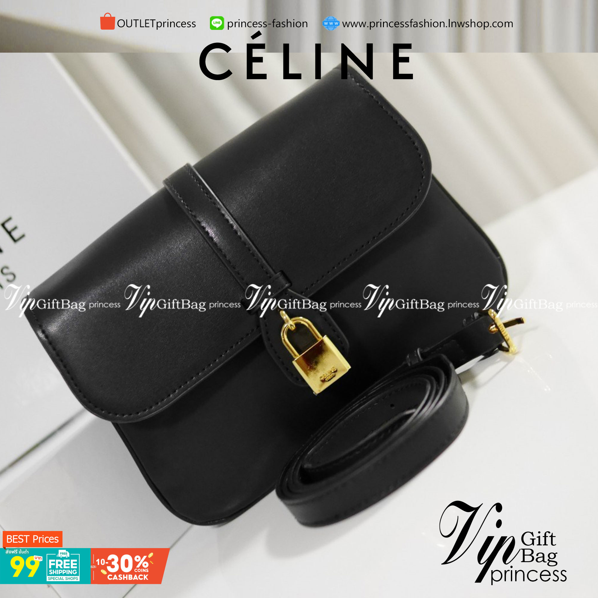 Celine Medium Tabou In Smooth Calfskin พร้อมส่งรุ่นใหม่แล้วค่า กับ CELINE SHOULDER BAG หนังเรียบสวยหรู ปรับดับพวงกุญแจสีทองด้านหน้า ด้านในเปิดด้วยด้วยกระดุม แบ่งช่องใส่ของออกเป็นสัดส่วน พร