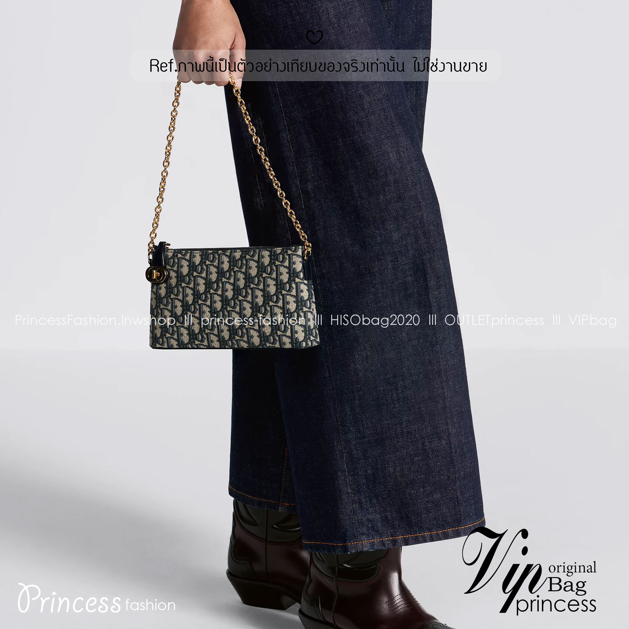 DIOR 30 Montaigne Dior Midi Mini Bag Blue Dior Oblique Jacquard กระเป๋าถือ/สะพายคอลใหม่ล่าสุด ดีไซน์หรูหรา รูปทรงใช้งานง่าย ได้ทั้งงานกลางวันและกลางคืน สวยหรู ดูดี มีระดับ