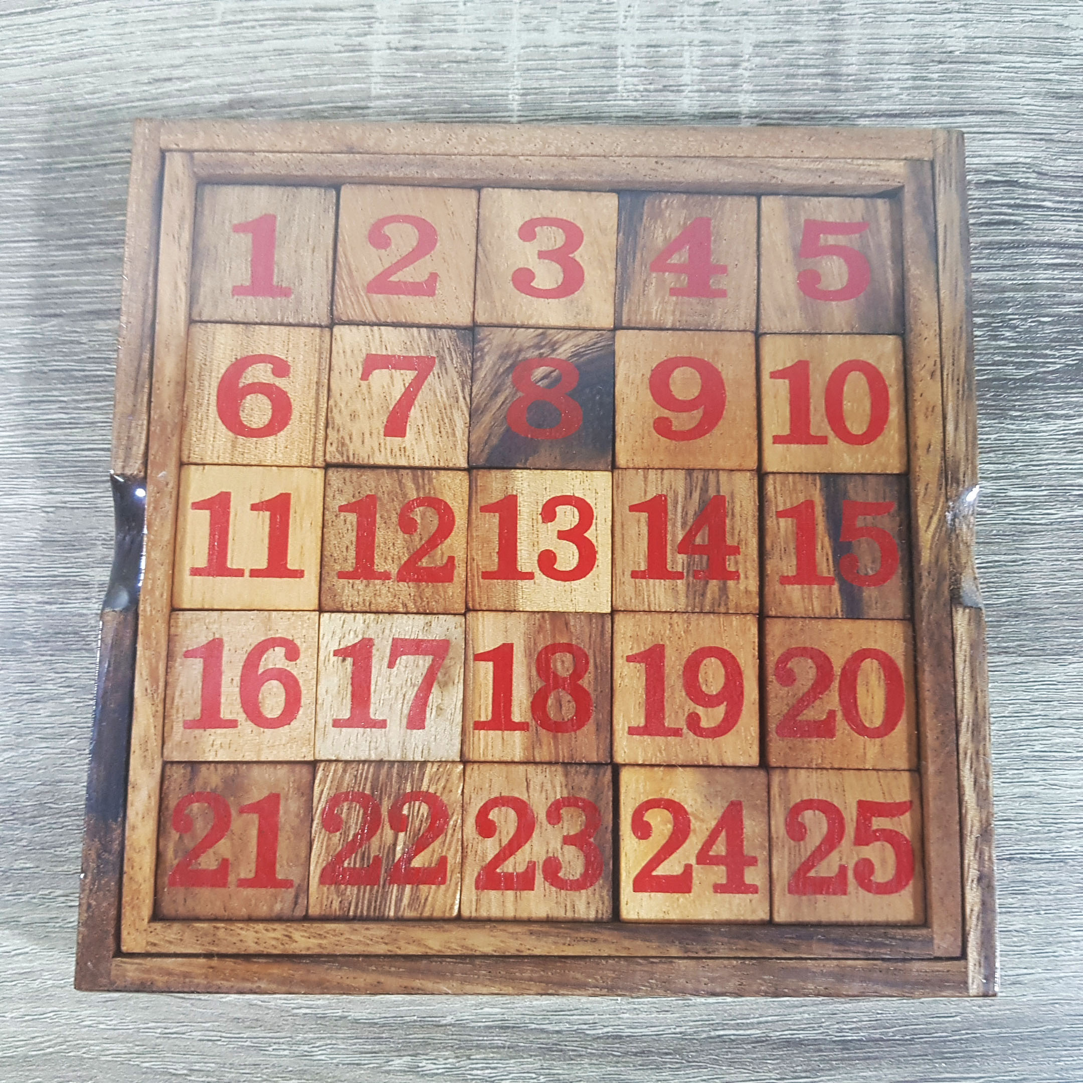 เกมแก้ปริศนาเลื่อนตัวเลขไม้ บล็อกตัวต่อไม้ เกมขยับตัวเลขไม้