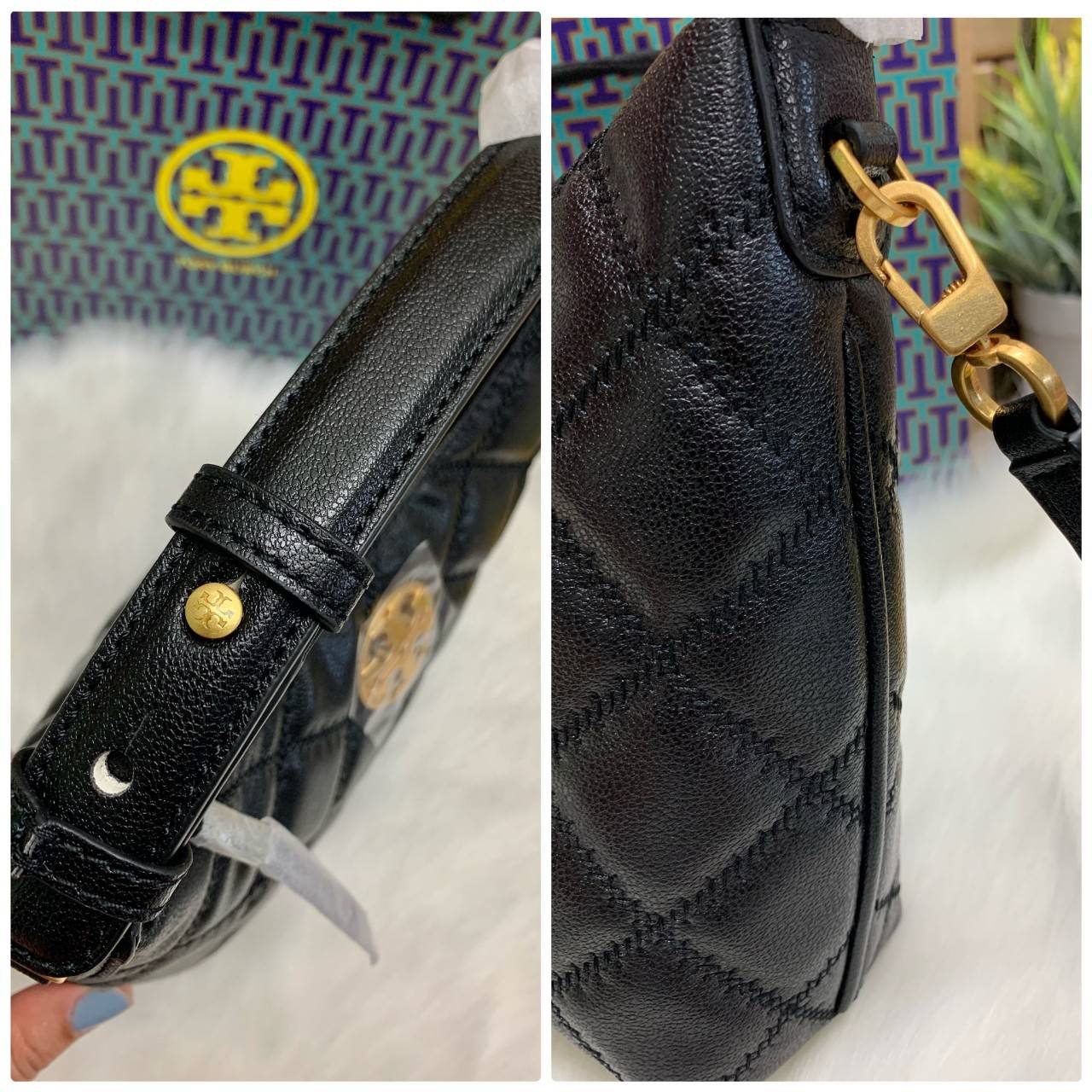 TORY BURCH WILLA MINI HOBO พร้อมส่งที่ไทย น้องน่ารัก กระทัดรัด น่าใช้มากๆเลยค่าา! กระเป๋หิ้วหรือสะพายข้างได้ ทรสวย หนังแท้อย่างดี หนังนิ่มลายนวม สวยมากๆค่ะ เปิดปิดกระเป๋าแบบซิป ภายในโล่งสามารถใส่กระเป๋าเงินใบยาวได้;ของจำเป็นอื่นๆได้พอประมานเลยนะคะ พร้อมช่