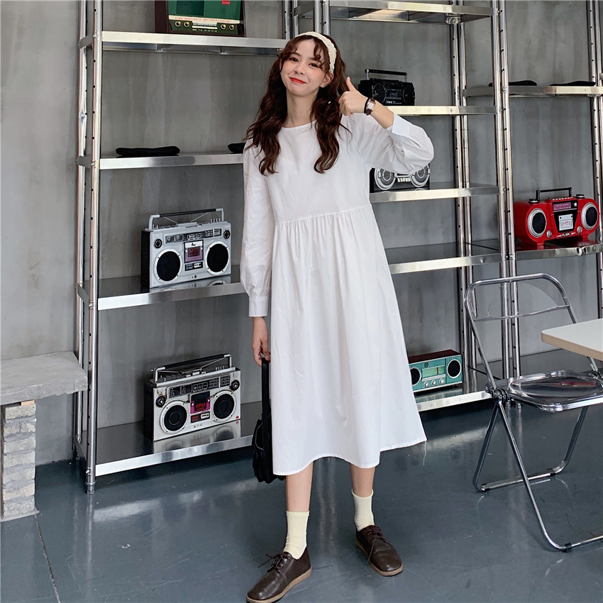 พร้อมส่ง 🐻 Emilie white dress เดรสแขนยาวสีขาว (31971)