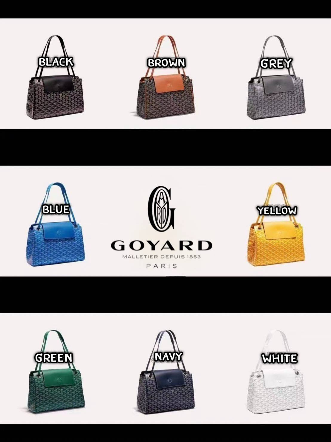 พร้อมส่ง 8 สี GOYARD Rouette Souple Bag 30cm กระเป๋าสะพายแบรนด์หรูสัญชาติฝรั่งเศส 🧡 เกรดออริจินอล 1:1 สลับแท้ ใช้งานต่างประเทศได้