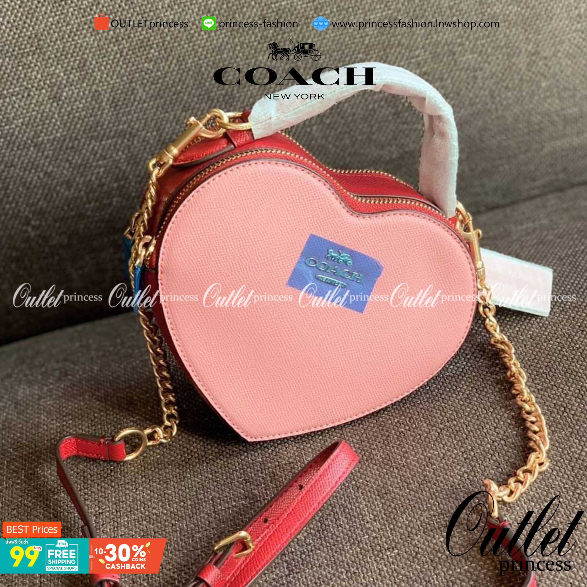 ต้อนรับวาเลนไทน์นี้ ❤️พร้อมส่งความรักหว๊านหว๊านค่ะ❤️ COACH HEART CROSSBODY BAG ((C5118//C5119)) 💥Limited edition หลงรักแน่นอน💋 พร้อมส่งที่ไทยก่อนใครวันนี้!