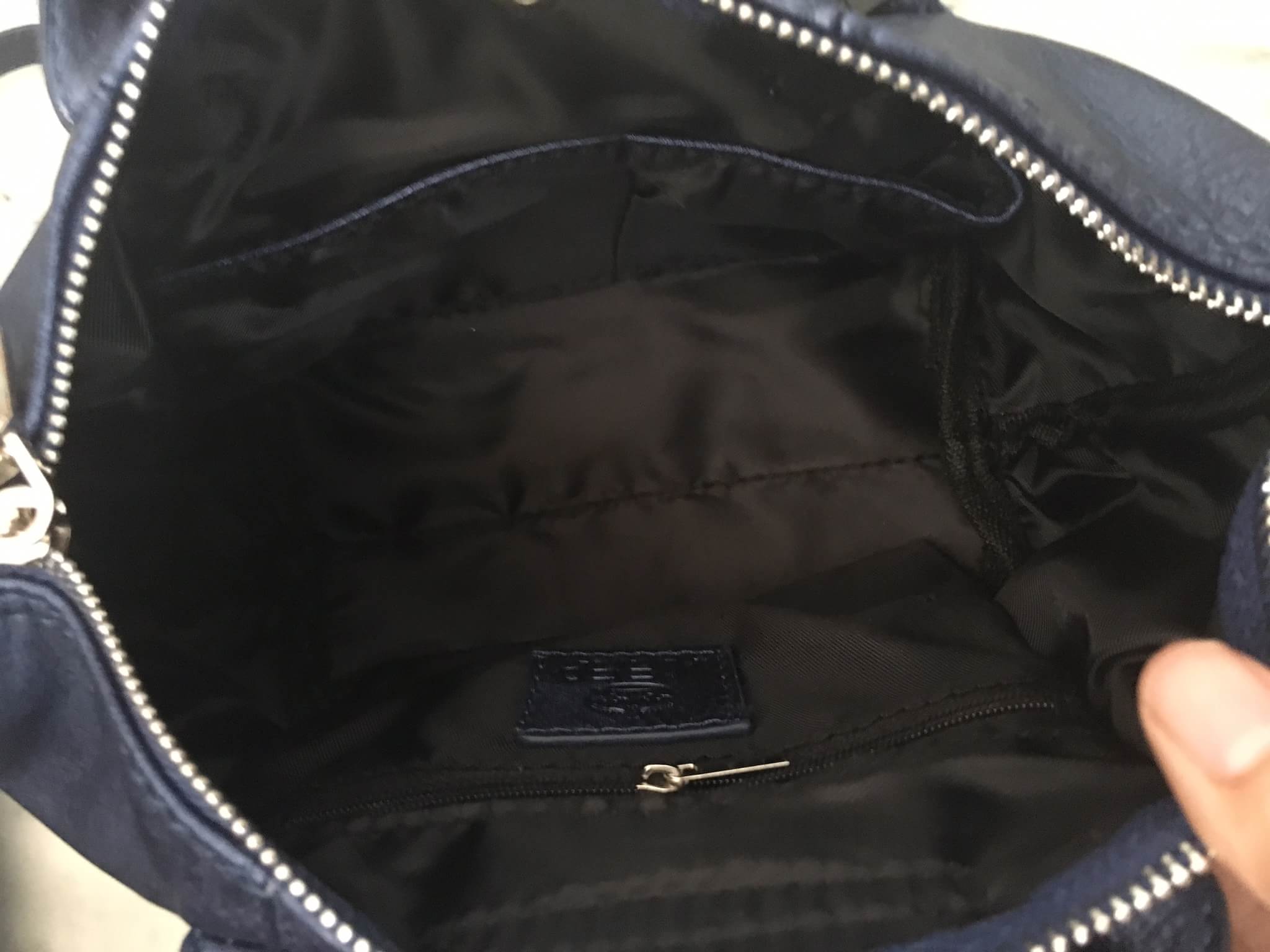 สีมาใหม่ค่า 💙 New arrival! KEEP ทรง longchamp รุ่น Duo Sister - สี Glitter blue ตัวกระเป๋าหนังแกะสังเคราะห์ ลายหนังสวยมากๆคะ นิ่ม สุดๆ รุ่นนี้ จะมี 2 ขนาด คือ mini และ basic ไซด์