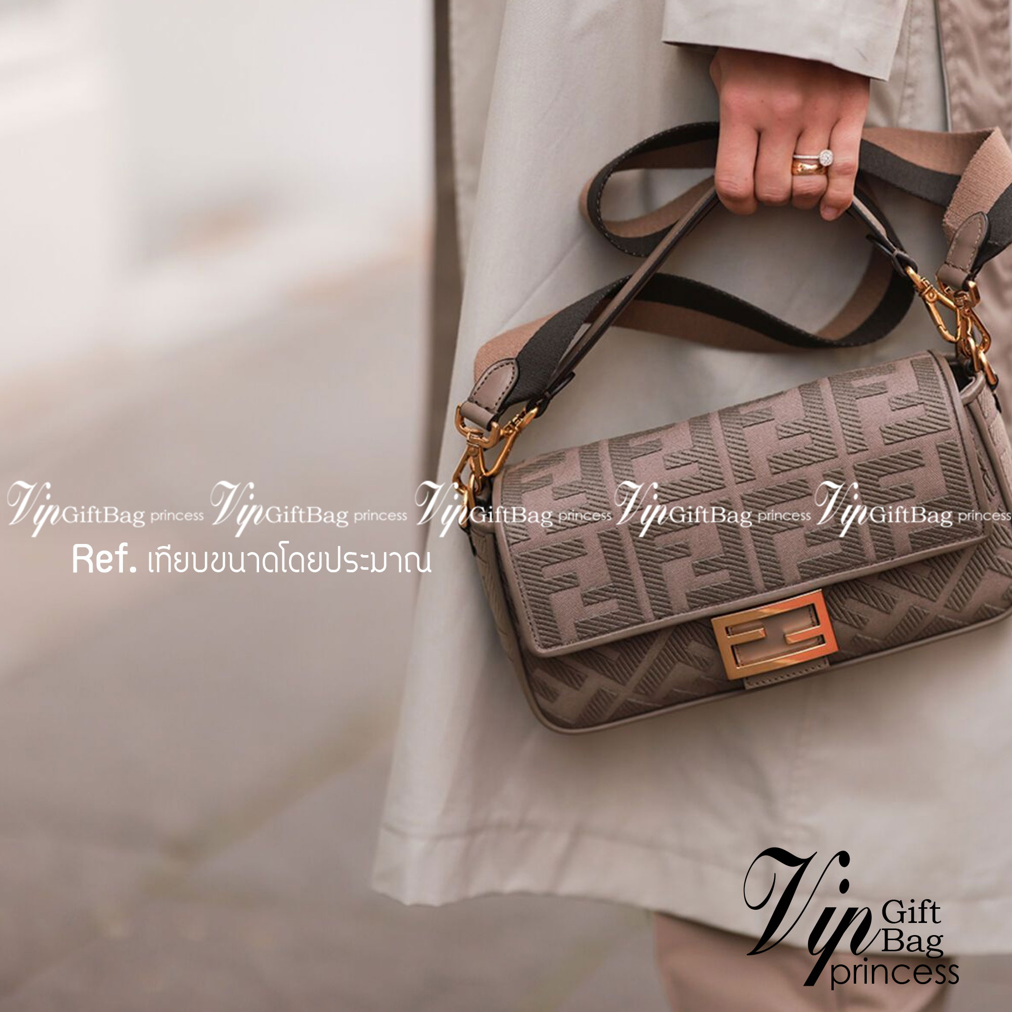 FENDI Baguette Brown houndstooth wool bag with FF embroidery / fendi baguette fabric bag กระเป๋าสะพายเฟนดิ งานจริงสวยมาก พร้อมสายสะพาย 2 เส้น ถอดได้ งานปั้มทุกจุด วัสดุคุณภาพดี แนะนำ ไม่ผิดหวัง มีจำนวนจำกัดนะคะ ภาพถ่ายจากงานขายจริง ใช้งานต่างประเทศได้