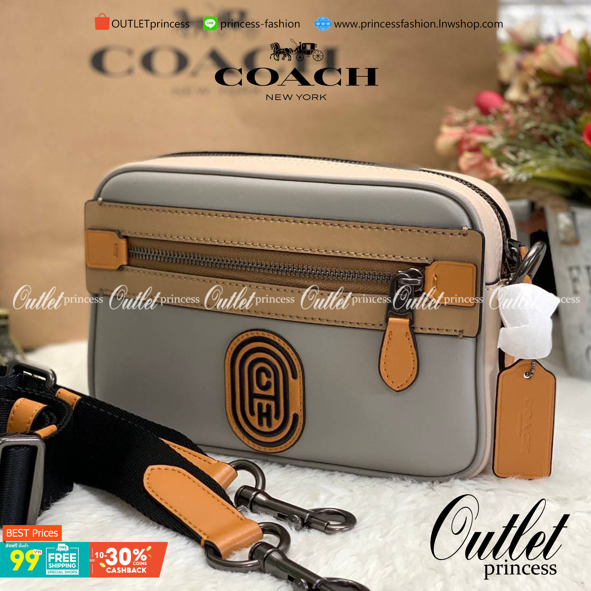 COACH ACADEMY CROSSBODY IN SIGNATURE WITH VARSITY ZIPPER ((768, 960)) พร้อมส่งที่ไทยอีกครั้ง! ได้ไปหลงรักแน่นอนค่ะ😘 กระเป๋าสะพายครอสบอดี้ร์ของคุณผู้ชาย((สาวหล่อใช้ก็สวยทีเดียว)) หนังแท้อย่างดี หนังนิ่มมือดีค่ะ