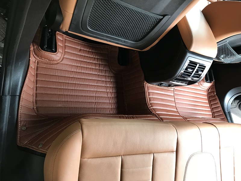 พรมปูพื้นรถยนต์5D BMW X1 F48 (2016-2020) สีน้ำตาล เต็มคัน รวมแผ่นท้าย ปิดเบาะ 6ชิ้น