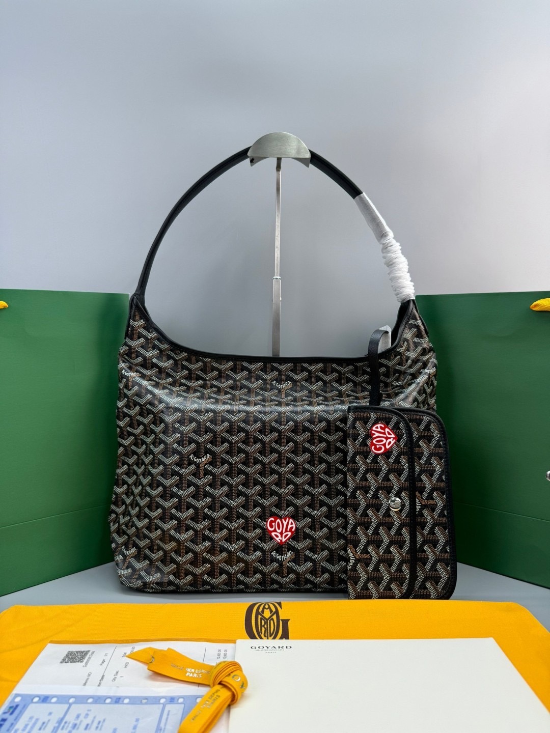 GOYARD Boheme Hobo Heart Shape Bag / GOYARD Tote Bag กระเป๋าทรงโท้ทใบใหญ่ หนังแท้สวยเป๊ะ เกรดท็อปออริ สลับแท้ 1:1 เกรดดีสุด ใช้ต่างประเทศได้ ผ่านทุก ตม.