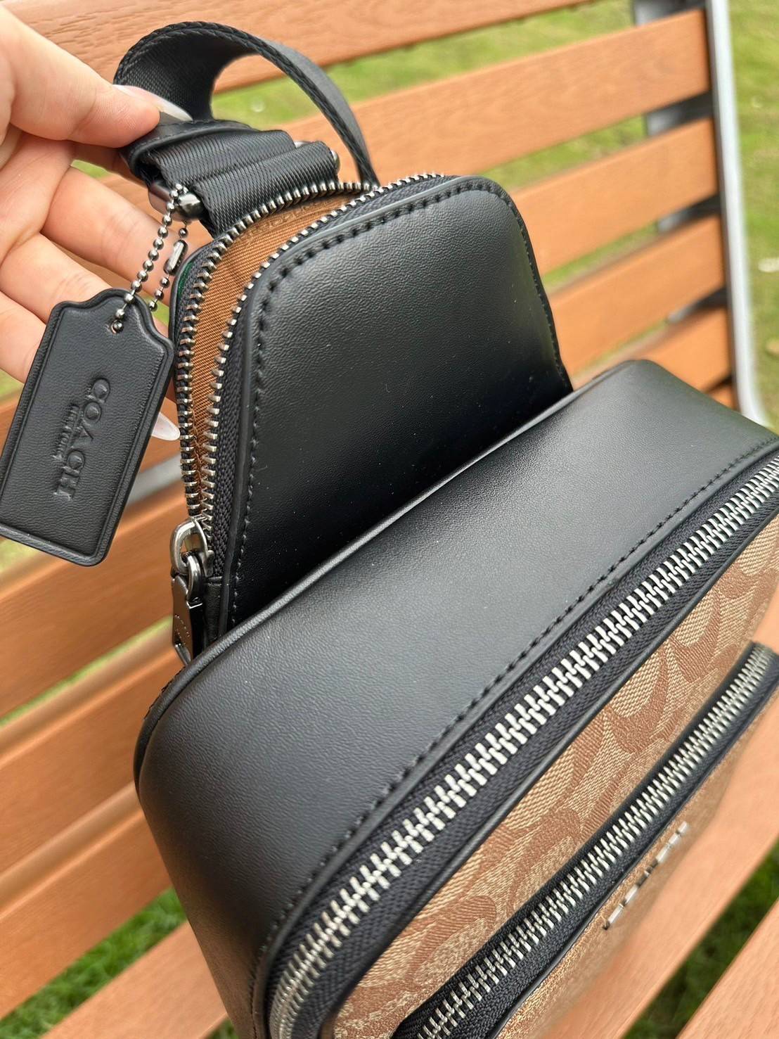 พร้อมส่ง 4 สี COACH Ethan Pack In Signature Canvas / COACH GRAHAM PACK กระเป๋าคาดอก 🧡 เกรดท็อปออริจินอล 1:1 สลับแท้ เกรดดีสุด ใช้งานต่างประเทศได้