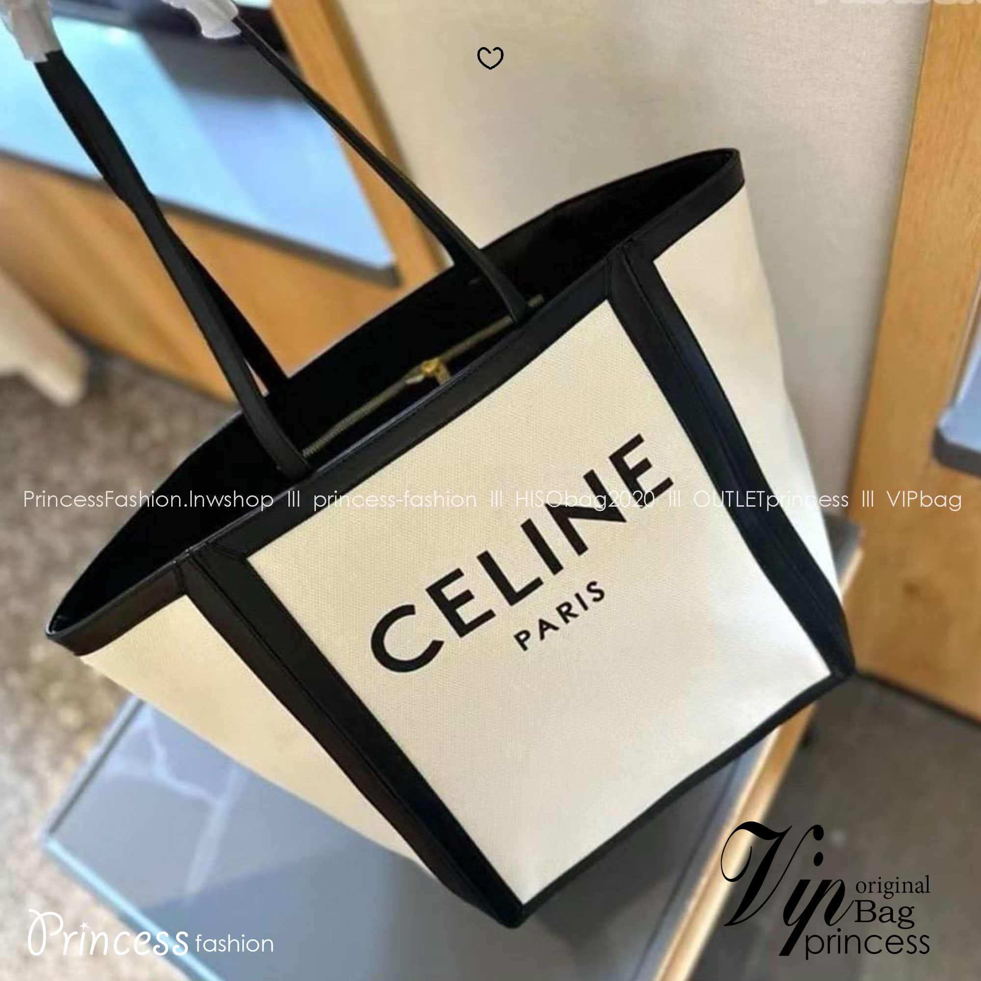 Celine Cabas Tote Canvas Bag กระเป๋าทรงโท้ท ดีไซน์ทรง Shopping ขนาดกำลังดี หูจับหนังสะพายไหล่ได้ ภายในโล่งกว้าง ใส่สัมภาระได้เยอะจุใจพร้อมส่งที่ไทยจองด่วนเลยค่ะ!