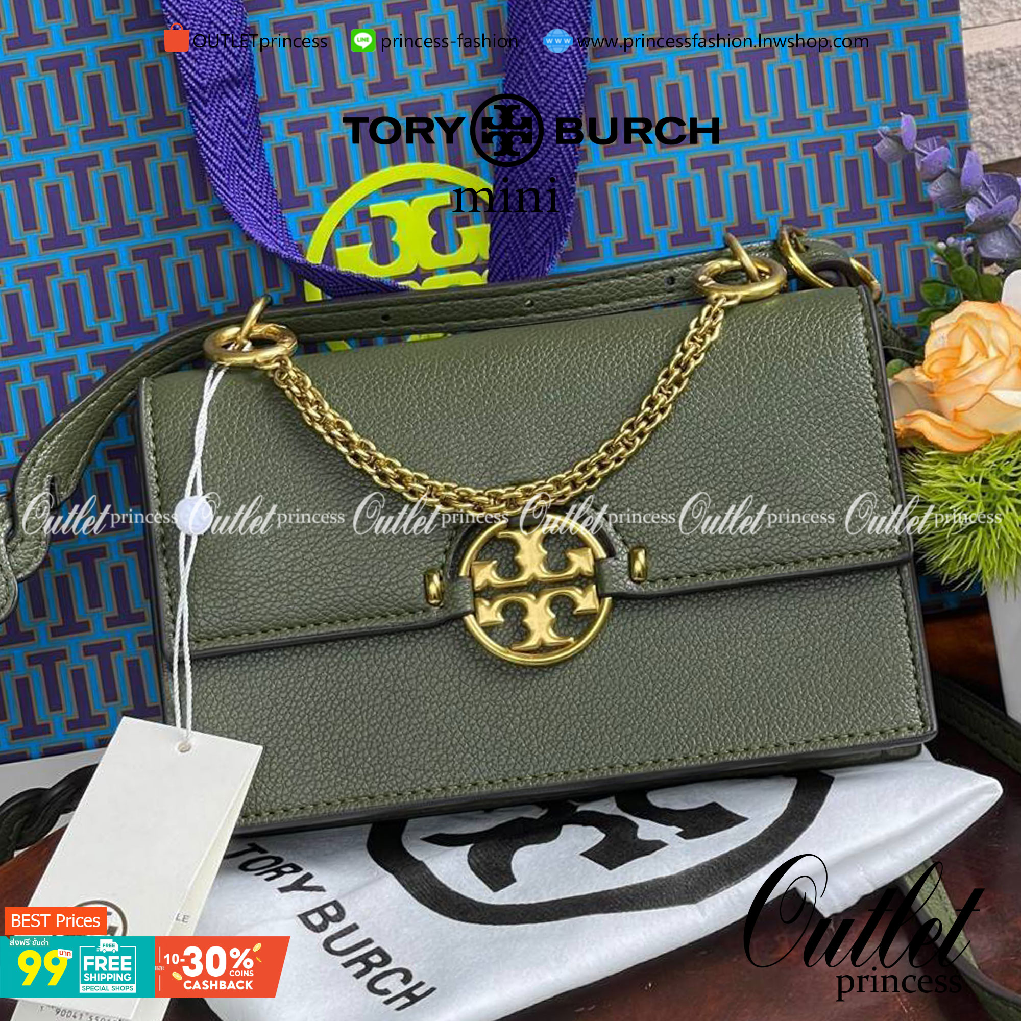 Tory burch miller mini bag หนึ่งในแบรนด์เนมยอดฮิตระดับโลกที่สายแฟชั่นตัวจริงต้องมีสักใบในตู้ เพราะเป็นแบรนด์ที่เหล่าบรรดาเซเลปและดาราใช้กันเยอะมาก รุ่นก็เป็นอีกหนึ่งใบที่คุ้มค่าคุ้มราคามากค่ะ ด้วยดีไซน์กึ่งทางการ กึ่งลำลอง จึงใช้งานได้หลายโอกาส แม้จะมีขนา