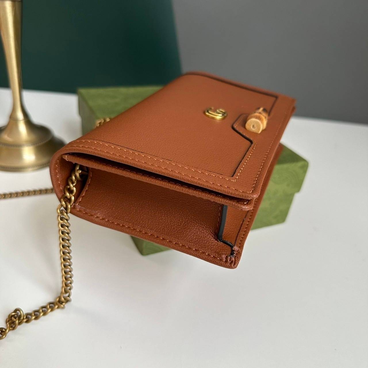 Gucci Diana mini bag with bamboo เกรดออริจินอล Gucci wallet on chain กระเป๋ามินิกุชชี่พร้อมสายโซ่ ภาพถ่ายจากงานขายจริง ใช้งานต่างประเทศได้