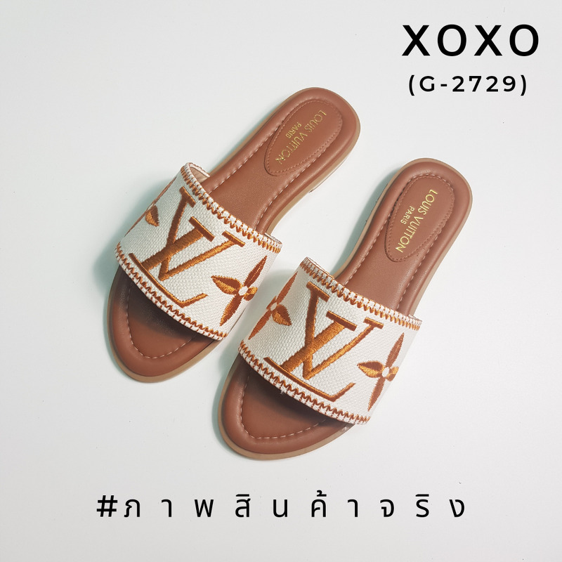 Louis Vuitton Sandals แตะ ชิล สวยหรู งานจริงสวยมาก ผ้าแคนวาส ปัก สวมใส่ง่าย น้ำหนักเบา แมทส์ชุดง่าย