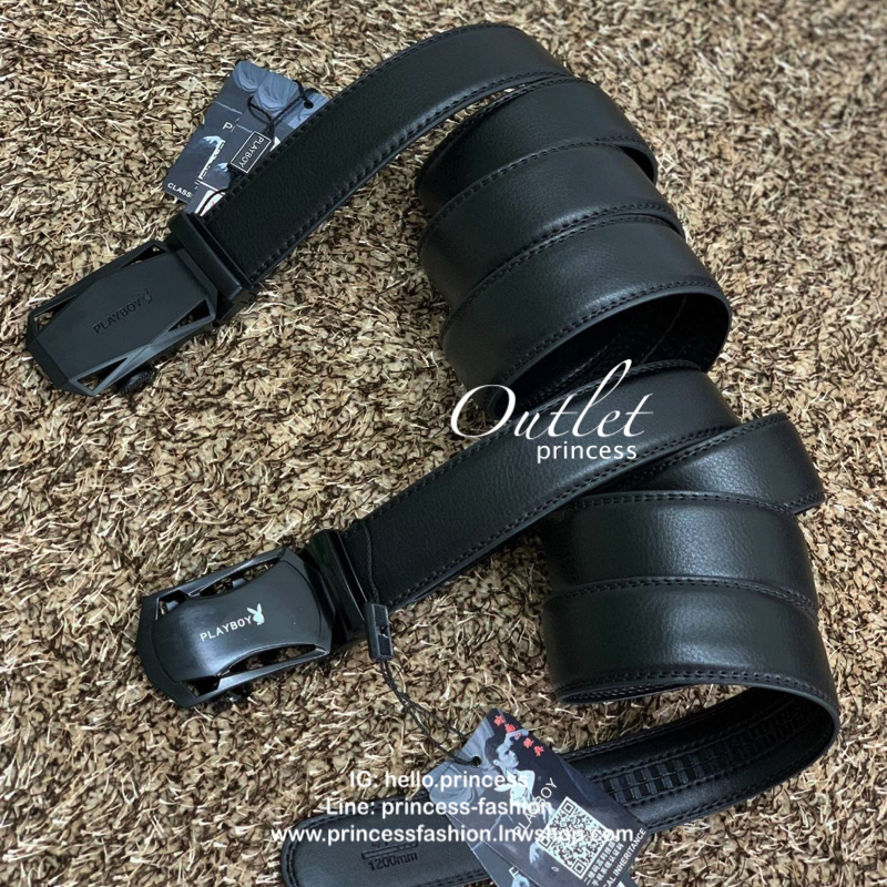 PLAYBOY LETHER BELT เข็มขัดผู้ชาย ห้วเข็มขัดมีโลโก้แบรนด์ หัวเข็มขัดสามารถถอดออกได้ค่ะ เลื่อนปรัความยาวสาย Freesize ค่ะ พร้อมส่งในราคาน่ารักทีเดียวเลยจร้าา