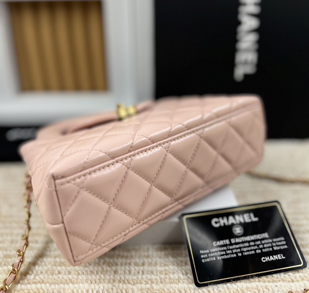 Chanel mini kelly flap bag เกรดออริ สลับแท้ 1:1 ใช้งานต่างประเทศได้