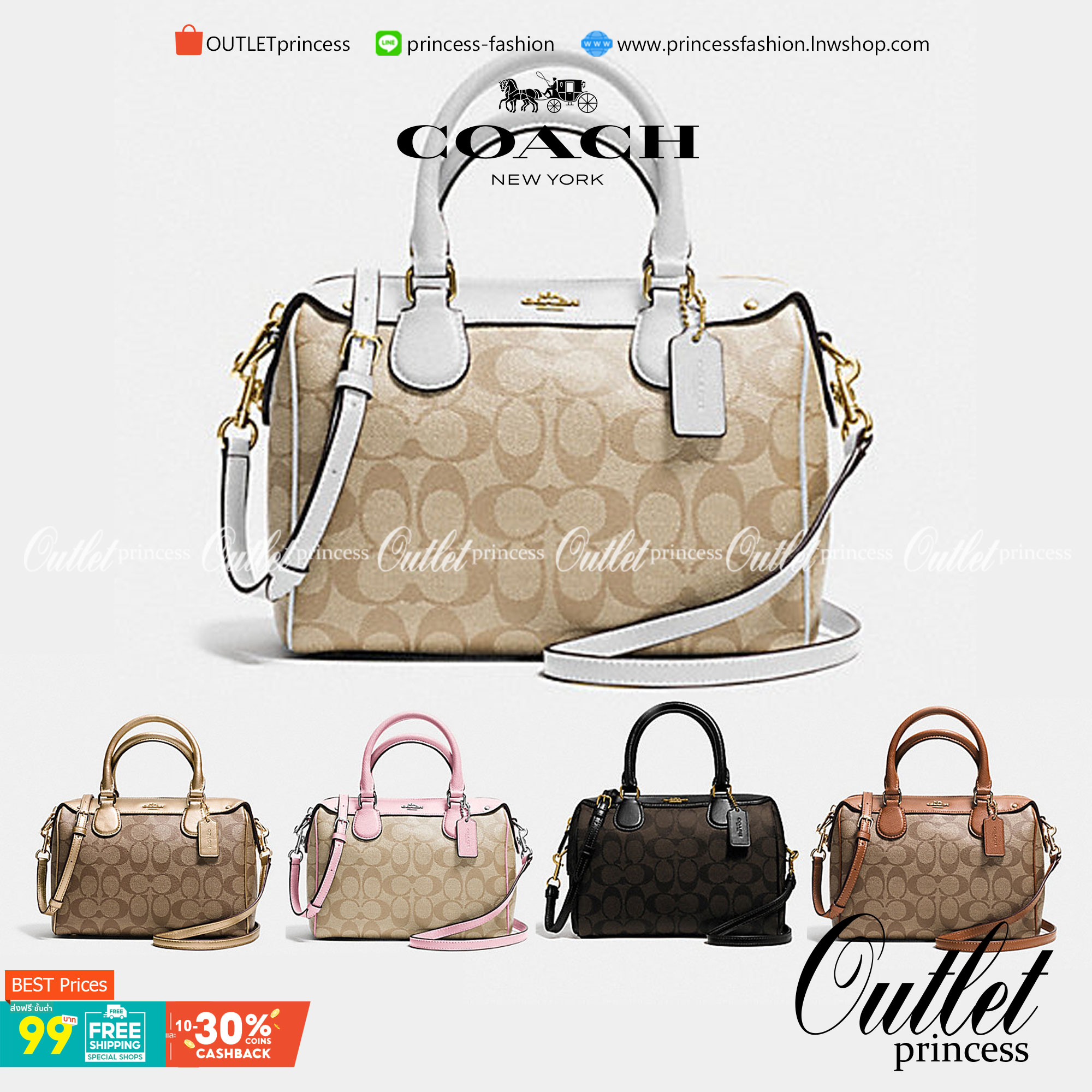 COACH F32203 MINI BENNETT SATCHEL IN SIGNATURE CANVAS กลับมาอีกครั้ง!! กับกระเป๋าทรงหมอนยอดฮิต 🥳 มีกี่สีก็ขายหมด วัสดุหนังแคนวาสเคลือบลาย ทรงสวยใช้งานได้ทุกโอกาส ภายในโล่งกว้างใส่ของได้เยอะ มีหูจับในตัว และสายสะพาย crossbody ปรับได้ตามตัว ใบนี้ไม่