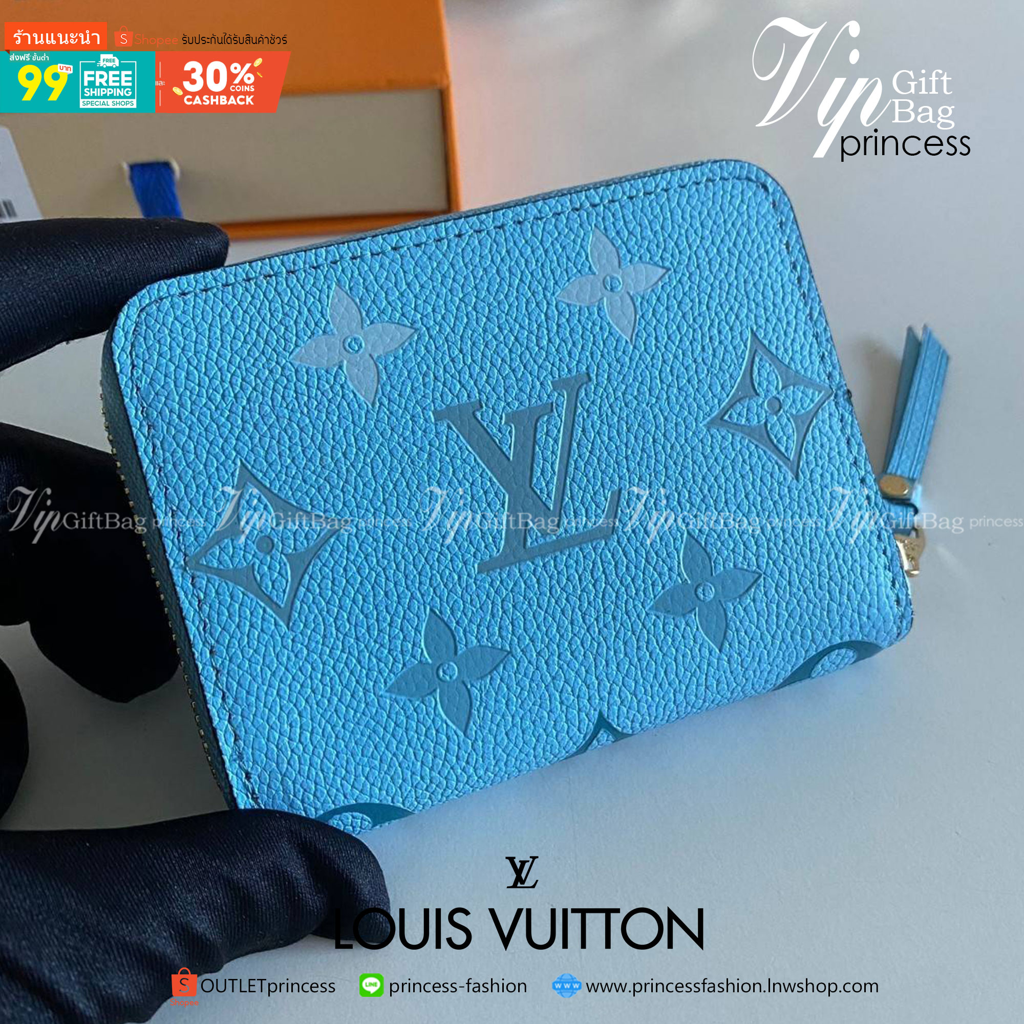 พรีเมี่ยมกิ๊ฟแท้ 100% 】Louis Vuitton wallet zippy หนังแท้ กระเป๋าซิปใบสั้น ใบเล็กน่ารัก พกพาสะดวก ด้านในมีช่องใส่บัตร ใส่แบงค์ มีช่องซิปใสเหรียญ น่ารักสุดๆ