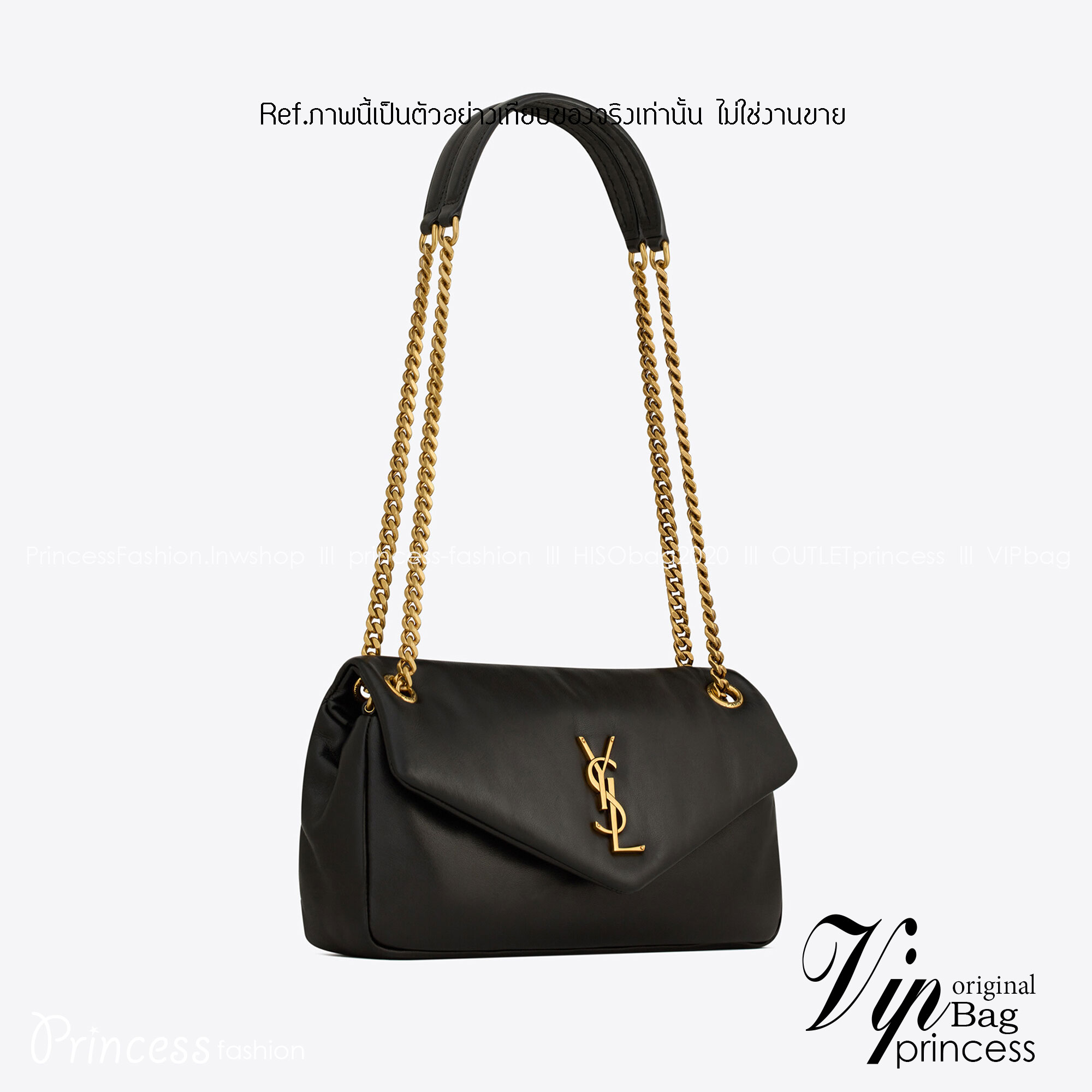 YSL CALYPSO IN PLUNGED BAG กระเป๋าสะพาย งานหนังสวย เกรดออริจินอล สลับแท้ ใช้งานต่างประเทศได้
