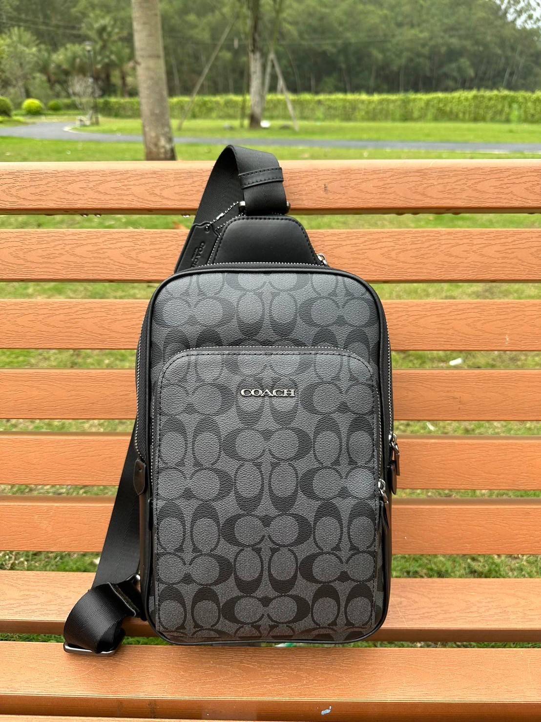 พร้อมส่ง 4 สี COACH Ethan Pack In Signature Canvas / COACH GRAHAM PACK กระเป๋าคาดอก 🧡 เกรดท็อปออริจินอล 1:1 สลับแท้ เกรดดีสุด ใช้งานต่างประเทศได้