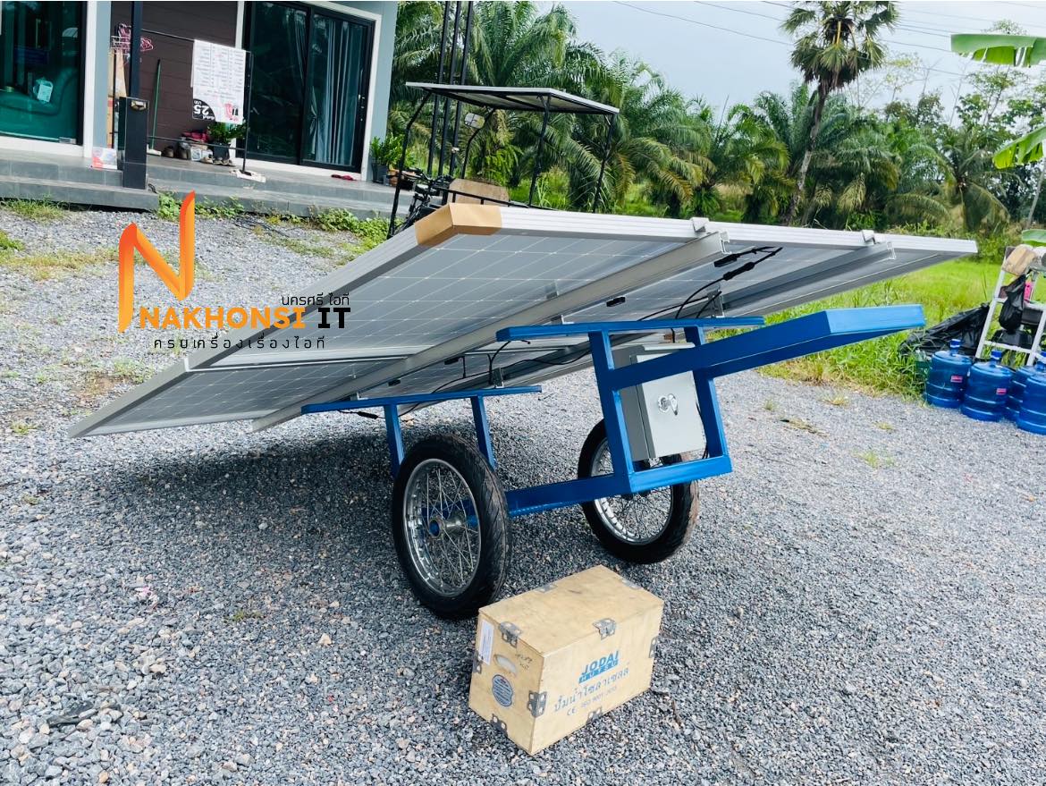 ชุดปั้มน้ำ 400 วัตต์ ท่อ 2" พร้อมรถเข็นไว้สูบน้ำสำหรับเคลื่อนย้ายในสวน