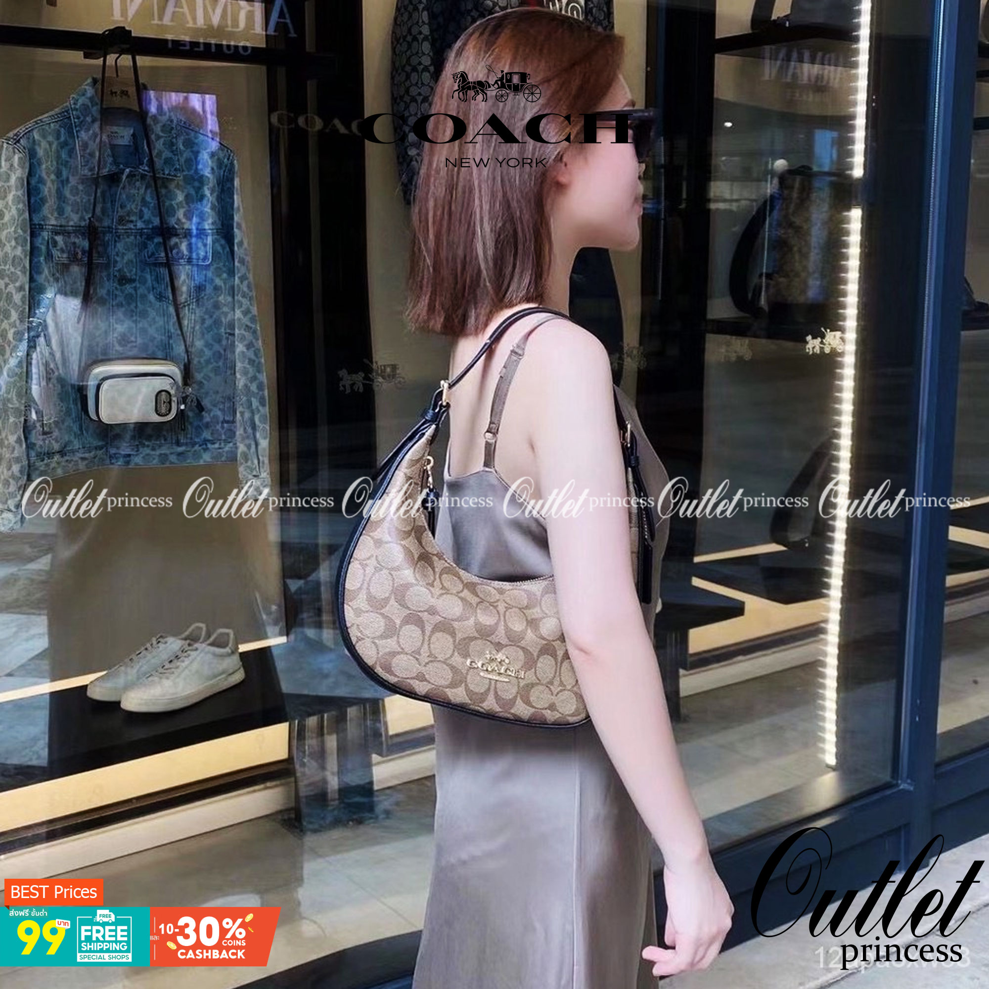 Coach Bailey Hobo With Whipstich Shoulder Bag (coachc1322) กระเป๋าcoach ทรงโค้งใช้แบบหิ้วหรือคล้องไหล่ก็ดูดี ใช้วัสดุหนังแท้ชั้นดี หนังสวยมากๆค่ะ ด้านหน้าใช้อะไหล่แบรนด์ตัวใหญ่ หรู ดูสะดุดตามีเดียว จุดเด่นตรงสายคือร้อยหนังเป็นสีเข้ากับตัวกระเป๋าได้สวยงาม 