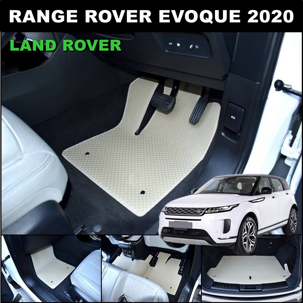 ยางปูพื้นรถยนต์ LAND ROVER RANGE ROVER EVOQUE 2020 ลายกระดุมเล็กPVC สวยงาม ทนทาน เข้ารูป เต็มคัน