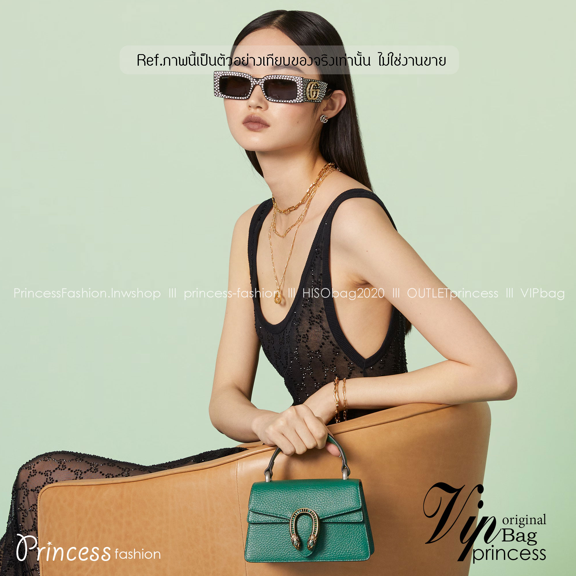 GUCCI DIONYSUS MINI TOP HANDLE BAG กระเป๋าสะพายไดโอนิซูสหรูหราเป็นเอกลักษณ์ โดดเด่นด้วยหัวเสือ เกรดออริ สลับแท้ 1:1 ใช้งานต่างประเทศได้