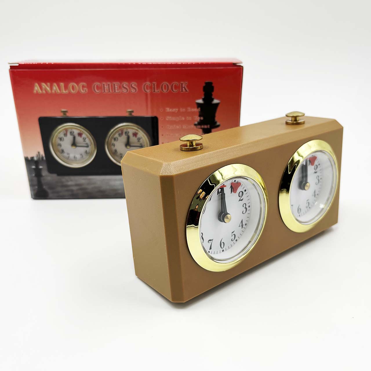 นาฬิกาจับเวลาหมากรุกหมากกระดานแบบเข็มไขลานอนาล็อก(Analog)