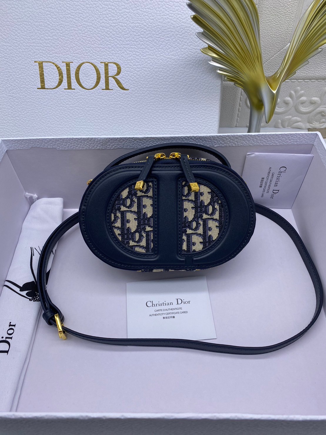 DIOR CD Signature Bag with Strap 17cm / CD OVAL CAMERA BAG / Dior Camera Bag ดีไซส์ใหม่ล่าสุด บ่งบอกถึงความหรู แต่ใช้งานได้โอกาส ใช้ได้ทั้งชายหญิง กระเป๋าสะพายทรงกล้อง ขนาดกะทัดรัด ไซส์สะพายคล่องตัว สีผู้ดีมากๆ