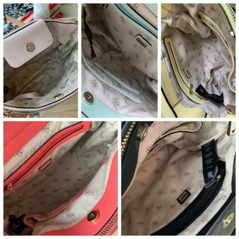 Guess Elliana Quilted-Look Handbag กระเป๋าสะพายรุ่นใหม่ล่าสุดจาก Guess วัสดุหนังนิ่มเรียบ แต่งลายตารางสวยดูมีดีเทล ขนาดกำลังดี น้ำหนักเบา ด้านหน้าประดับโลโก้แบรนด์แบบนูน มีช่องใส่ของหลายช่อง เปิดปิดด้วยกระดุมแม่เหล็กและช่องซิป ภายกว้างมีช่องใส่ของแยกเป็นส