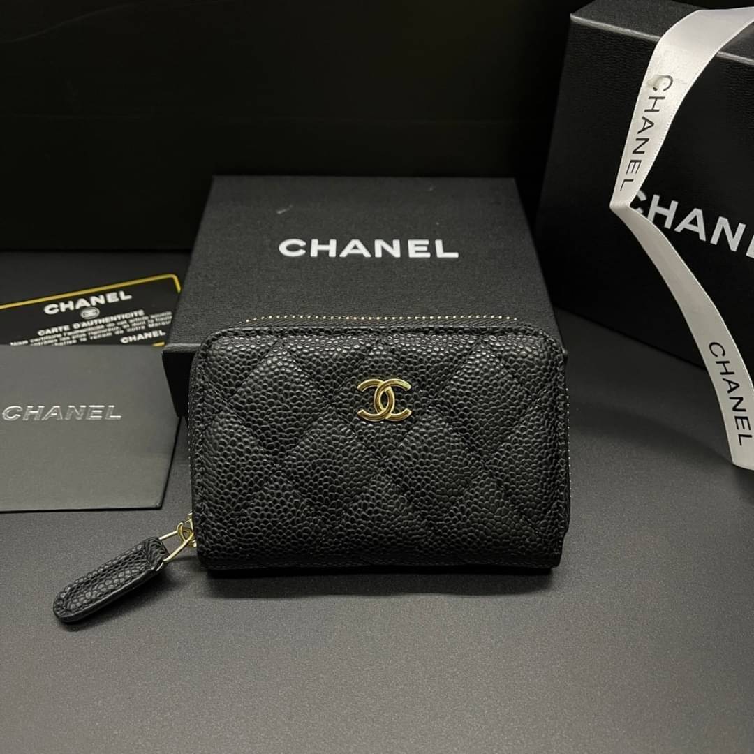 Chanel Wallet / Chanel Card Holder Zippy / Chanel Zippy Coin กระเป๋าสตางค์ชาแนลใบสั้น กระเป๋าใส่บัตร ใส่เหรียญ ภายในตามรูป เกรดออริจินอล ภาพถ่ายจากงานขายจริง ใช้งานต่างประเทศได้