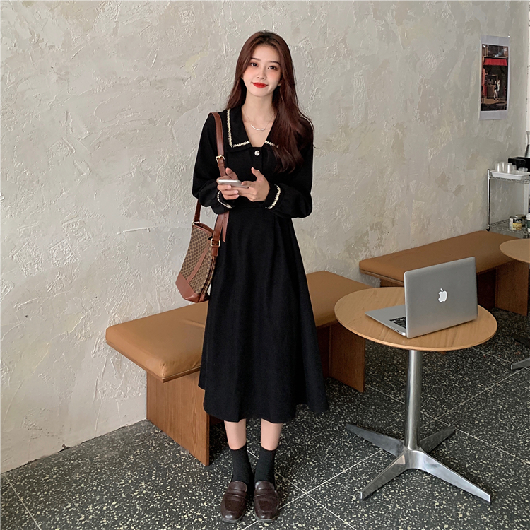 พร้อมส่ง 🍂 Charlotte dress เดรสยาวสีดำ (IN31956)